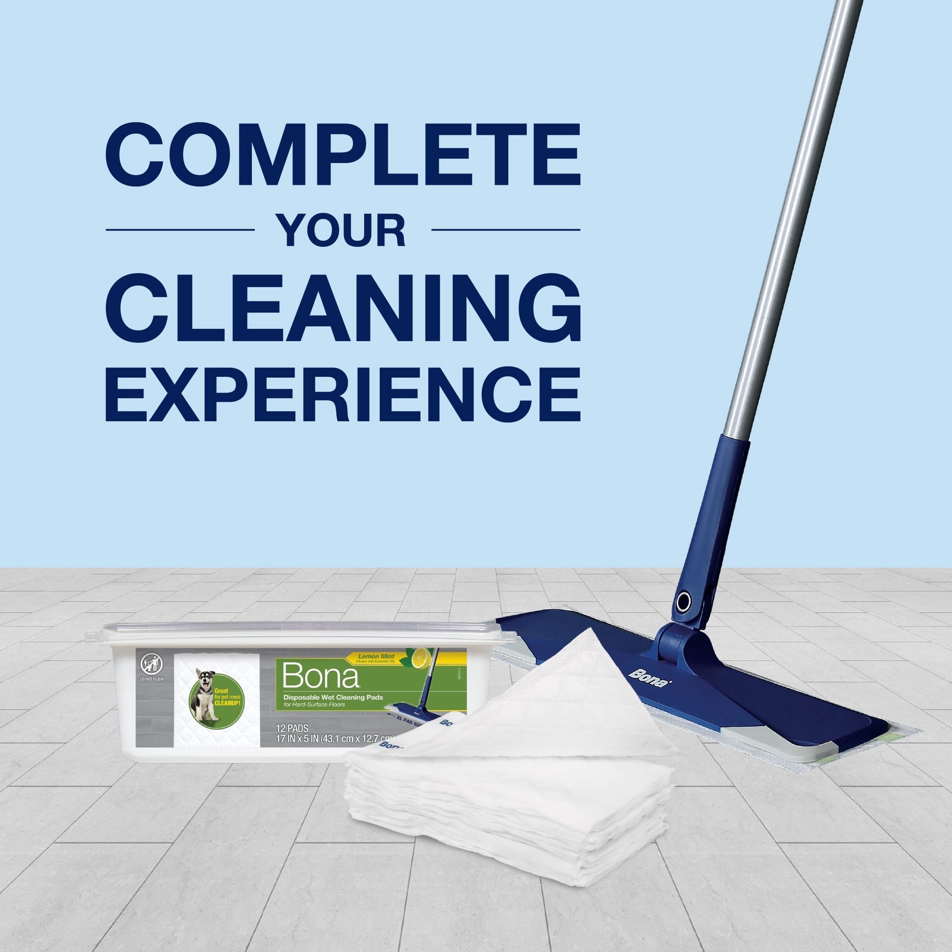 slide 6 of 6, Bona 12 -Pack Microfiber Mop Pad, 1 ct