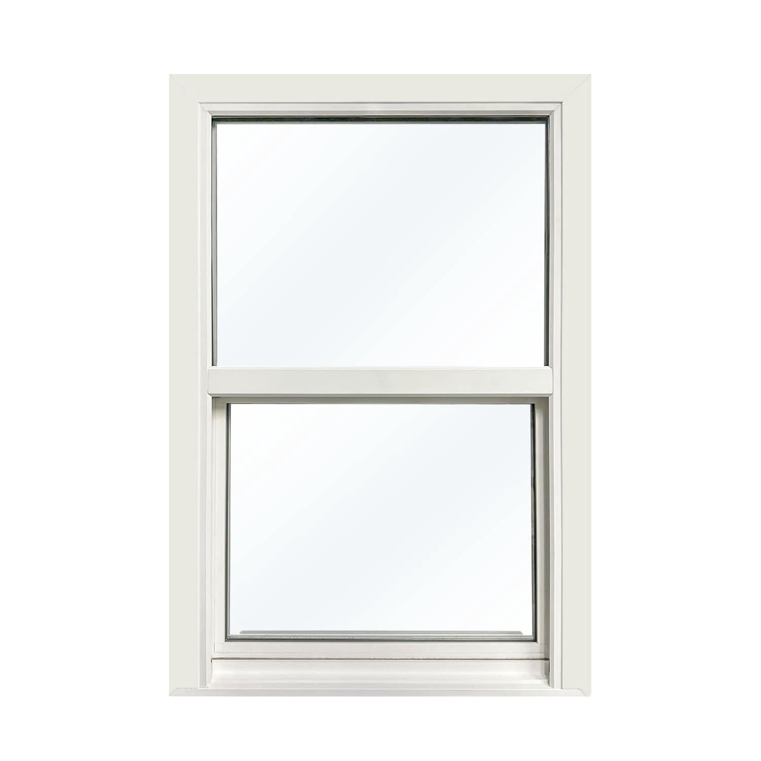 slide 1 of 6, United Window & Door PRO Series 1800 35-3/4-in x 37-1/2-in White Exterior Vinyl Replacement Single Hung Window Low-E argon Double Pane Glass (Half Screen Included), 1 ct