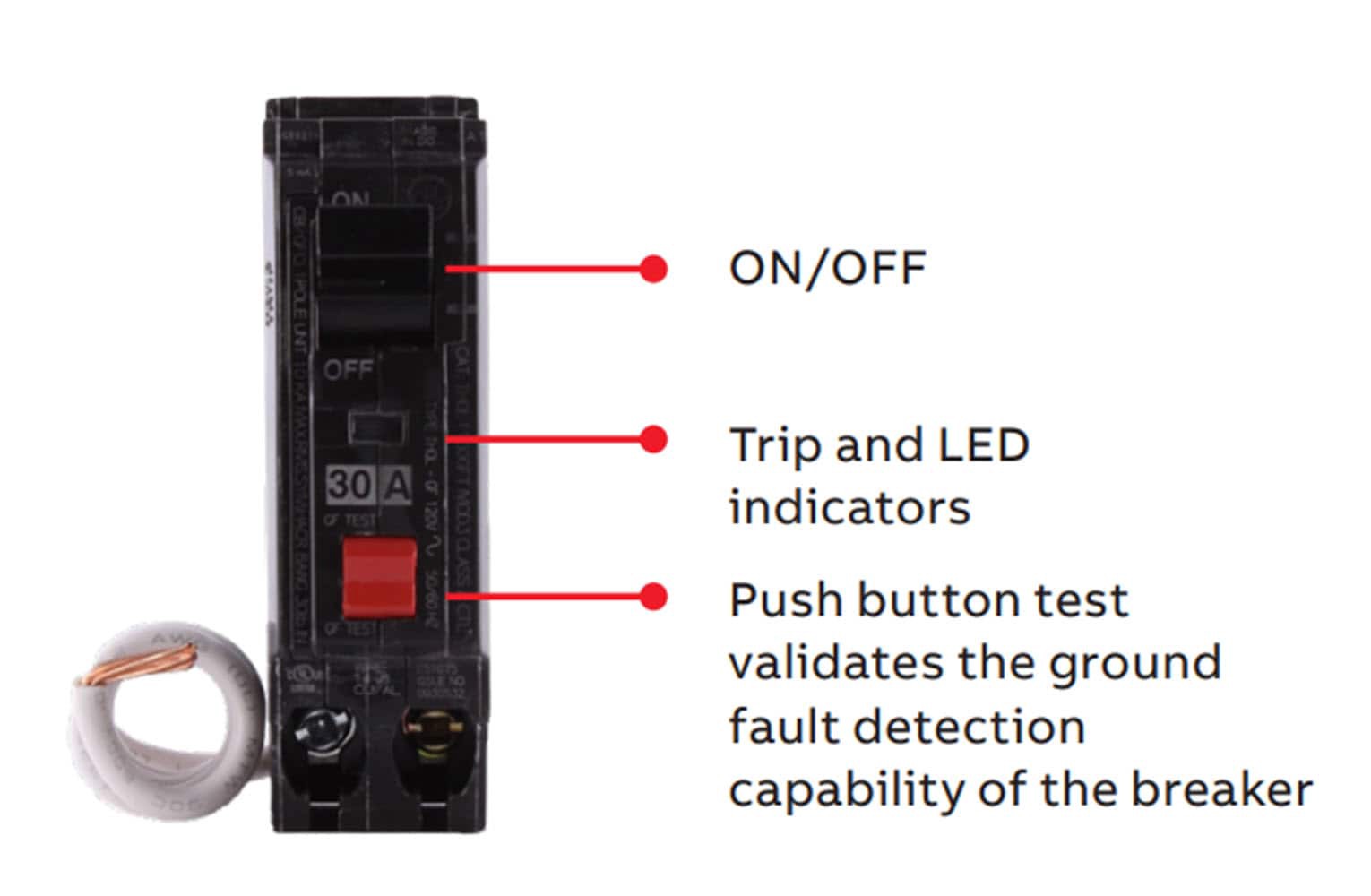 slide 4 of 6, ABB 15-amp 1 -Pole GFCI Plug-On Neutral Circuit Breaker, 1 ct