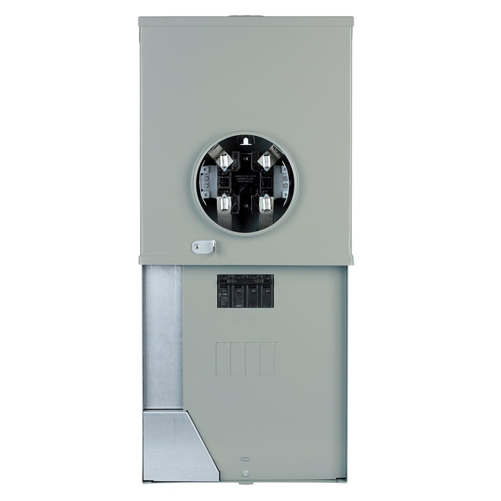 slide 2 of 6, ABB ReliaHome 150 -Amp 4 -Spaces 8 -Circuit Outdoor Main Breaker Meter Combo Load Center, 1 ct