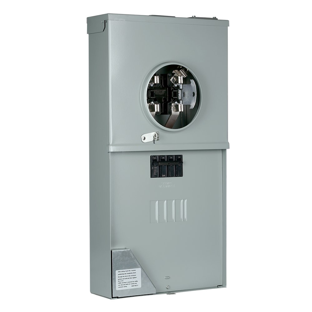 slide 4 of 6, ABB ReliaHome 200 -Amp 4 -Spaces 16 -Circuit Outdoor Main Breaker Meter Combo Load Center, 1 ct