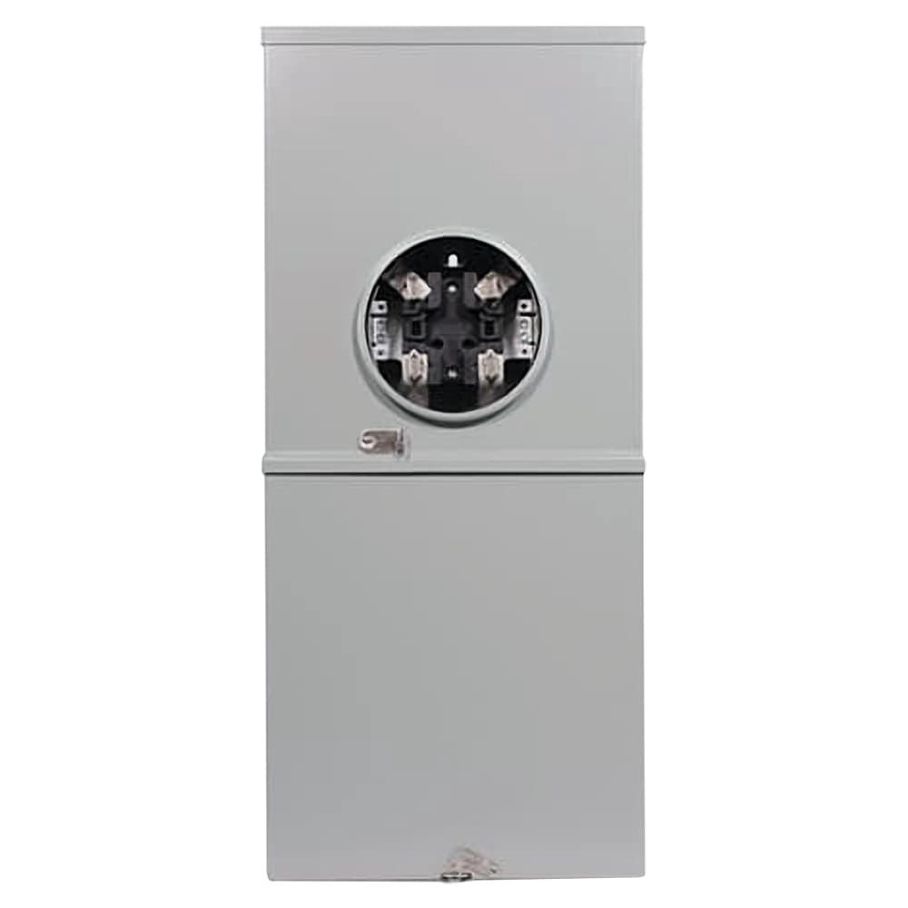 slide 1 of 6, ABB ReliaHome 200 -Amp 4 -Spaces 16 -Circuit Outdoor Main Breaker Meter Combo Load Center, 1 ct