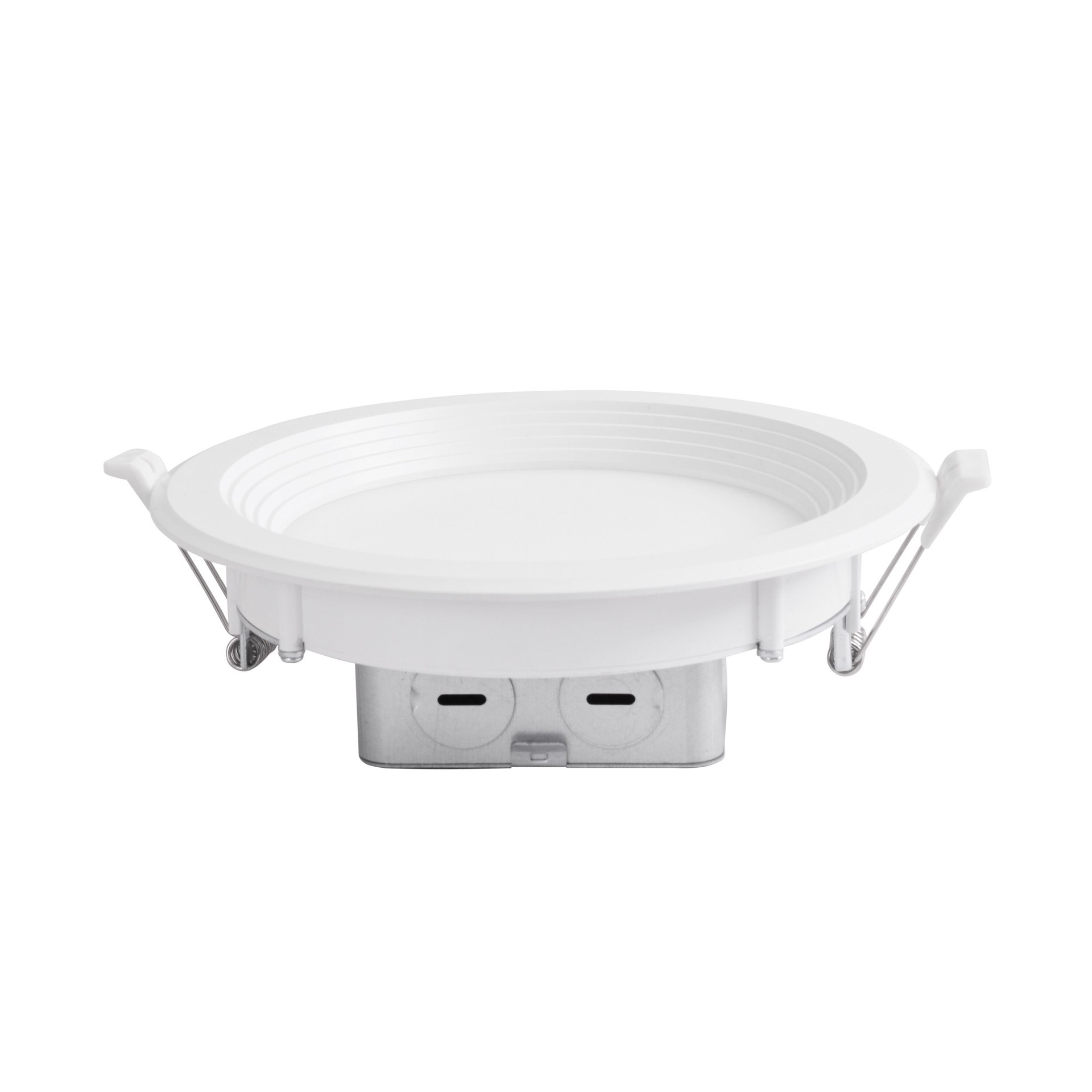 slide 2 of 6, Utilitech White 6-in 850 -Lumens Switchable white Round Dimmable LED Canless Wet rated Recessed Downlight 6 -Pack, 1 ct