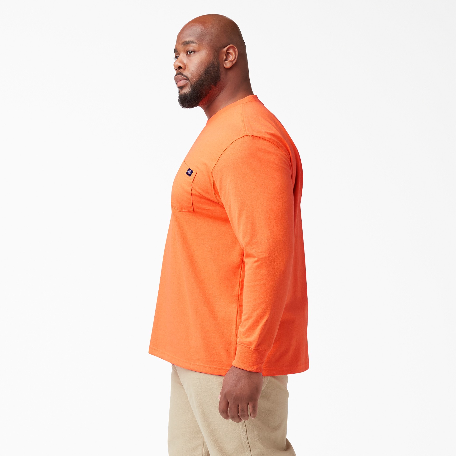 slide 3 of 4, Dickies Men's Orange Heavy weight Long sleeve Solid T-shirt ( XL ), 1 ct