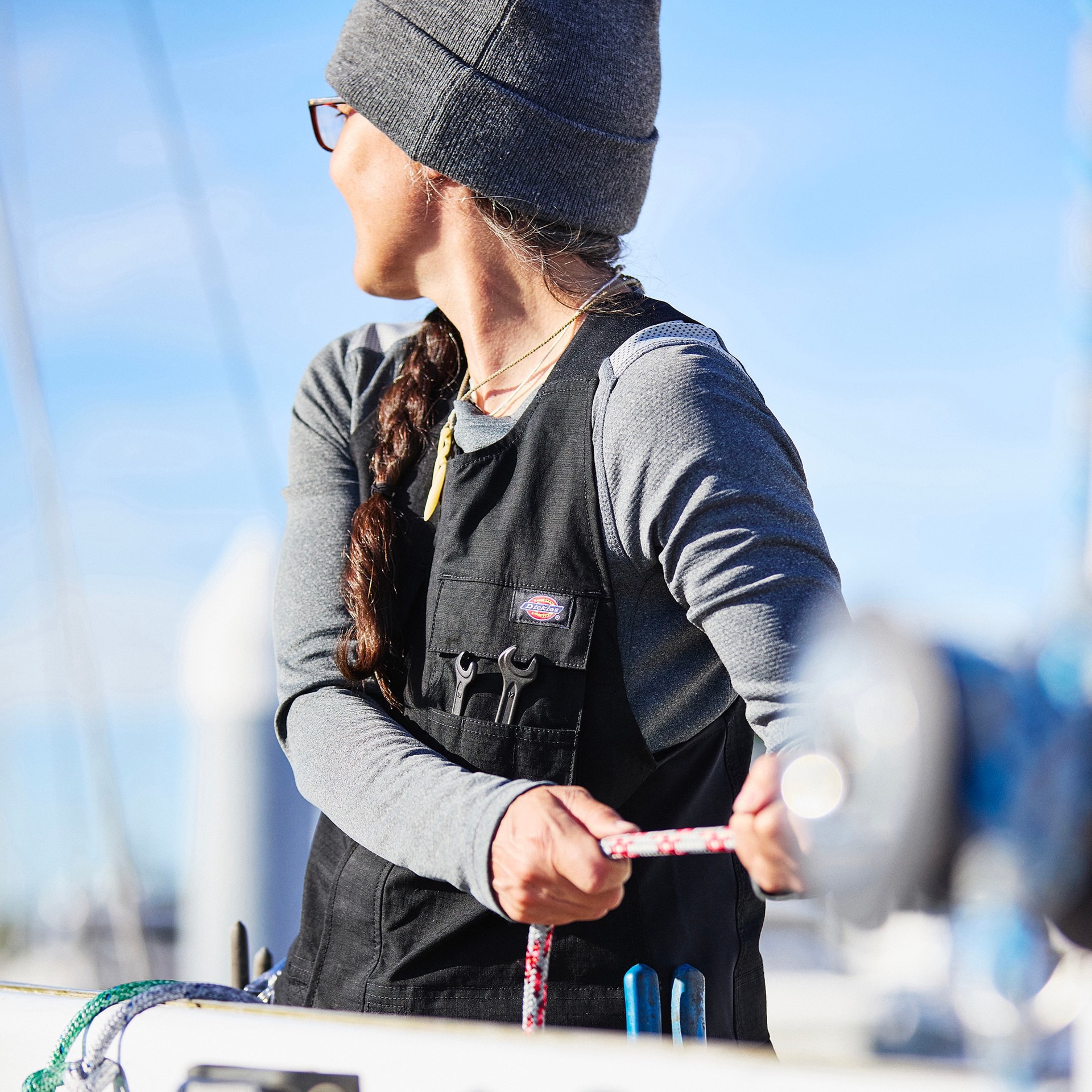 slide 2 of 4, Dickies Men's Heather Charcoal Cotton/Polyester Knit hat, 1 ct