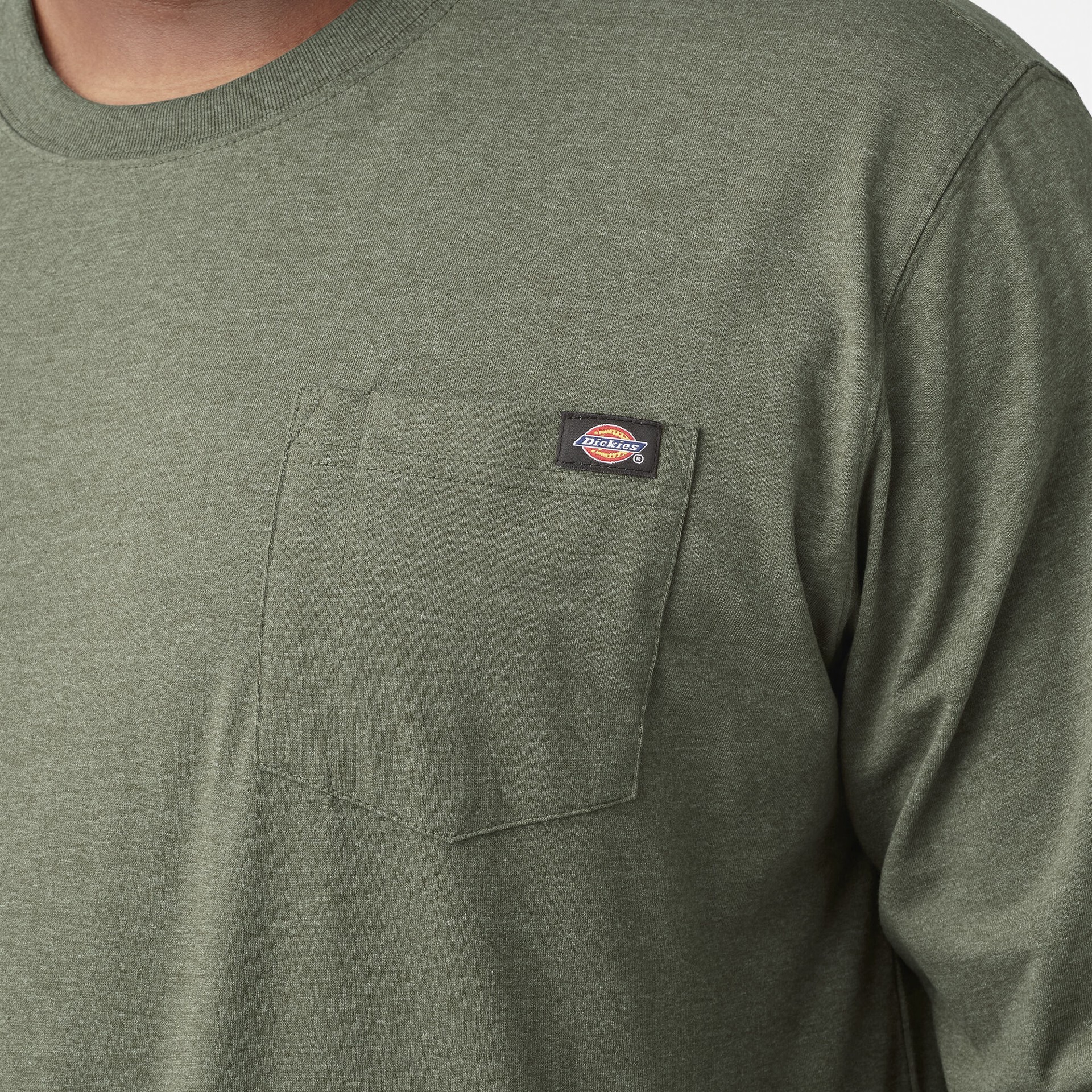 slide 4 of 4, Dickies Men's Green Heavy weight Jersey Long sleeve Solid T-shirt ( 2XL ), 1 ct