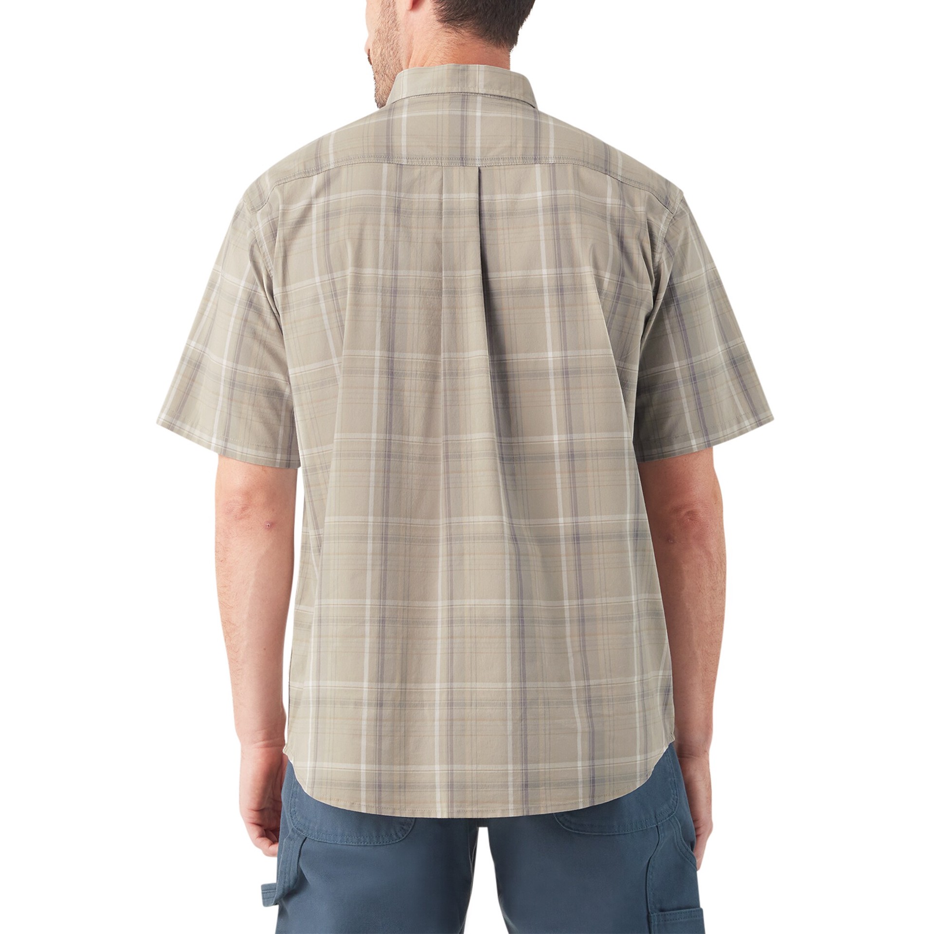 slide 2 of 4, Dickies Men's Brown Twill Short sleeve Solid Button-down shirt ( Medium ), 1 ct