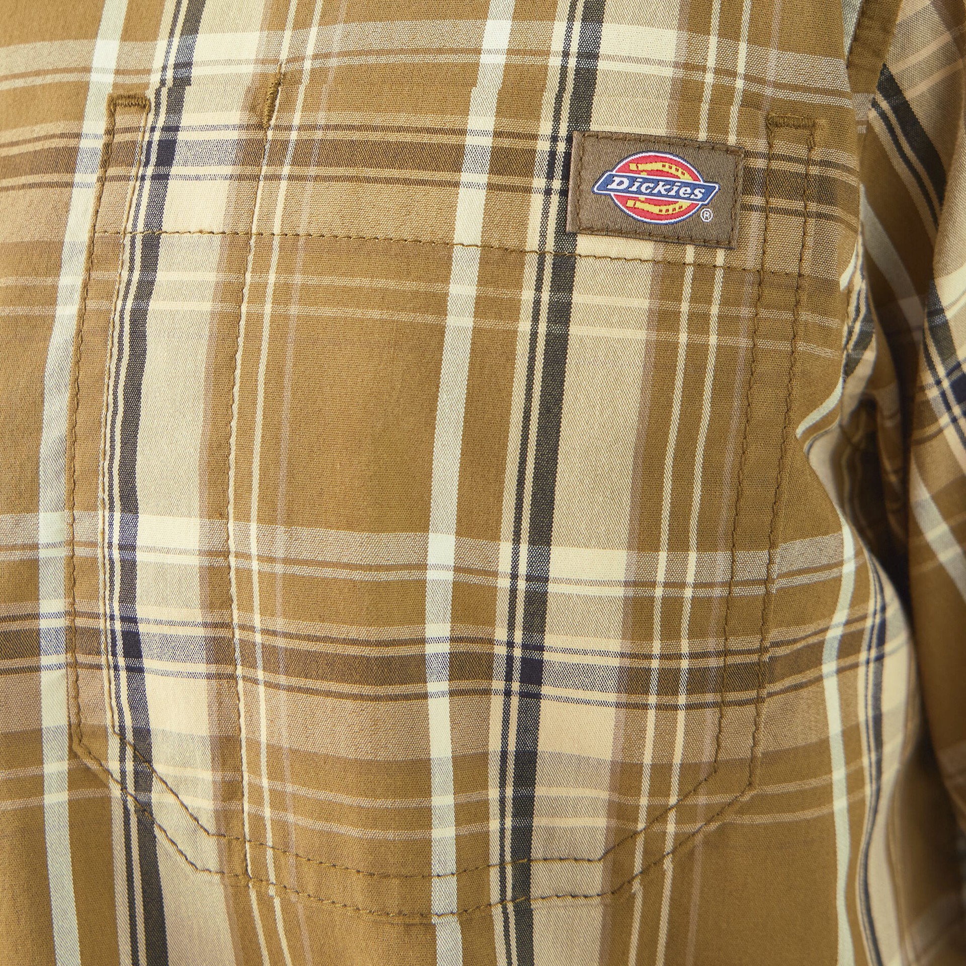 slide 4 of 4, Dickies Men's Green Light weight Short sleeve Solid Button-down shirt ( Large ), 1 ct