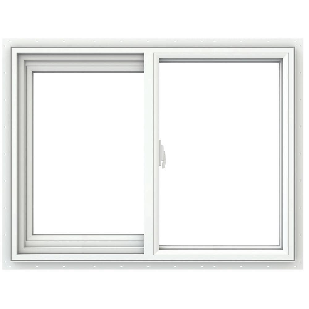 slide 1 of 6, JELD-WEN V-2500 29-1/2-in x 23-1/2-in White Exterior White Interior Left-Handed Vinyl Sliding Window Annealed Glass (Full Screen Included), 1 ct