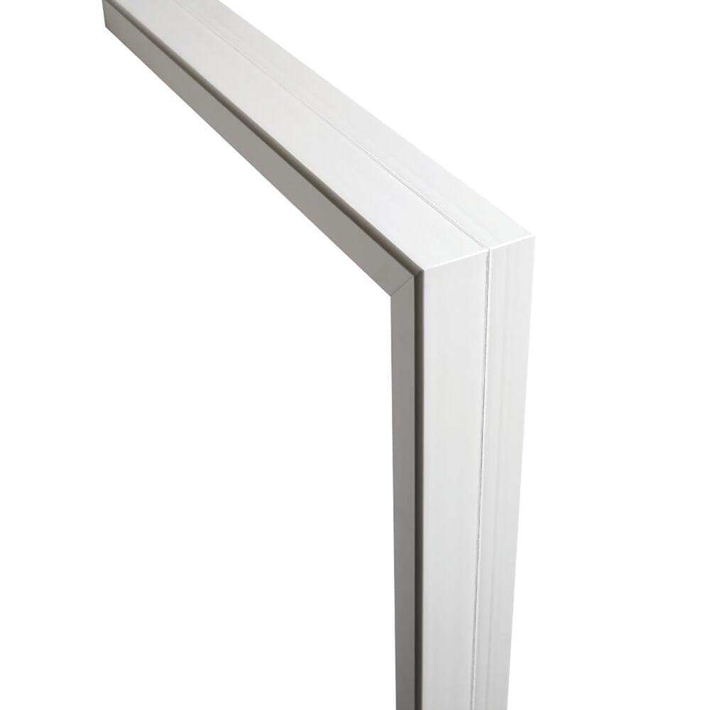 slide 3 of 6, JELD-WEN V-2500 23-3/4-in x 53-1/2-in White Exterior Vinyl Replacement Single Hung Window Low-E argon Double Pane Glass (Half Screen Included), 1 ct