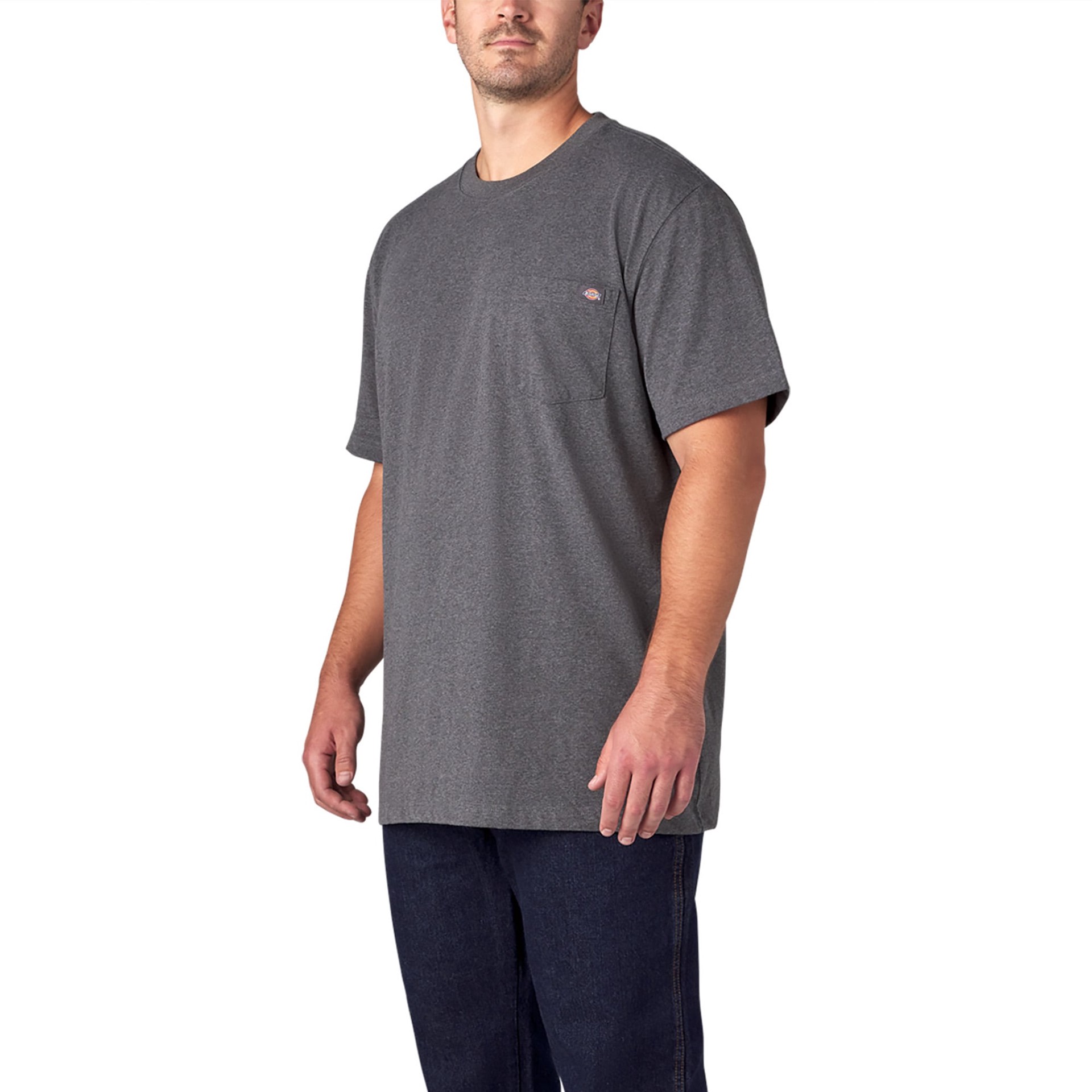 slide 3 of 4, Dickies Men's Gray Heavy weight Twill Short sleeve Solid T-shirt ( Large ), 1 ct