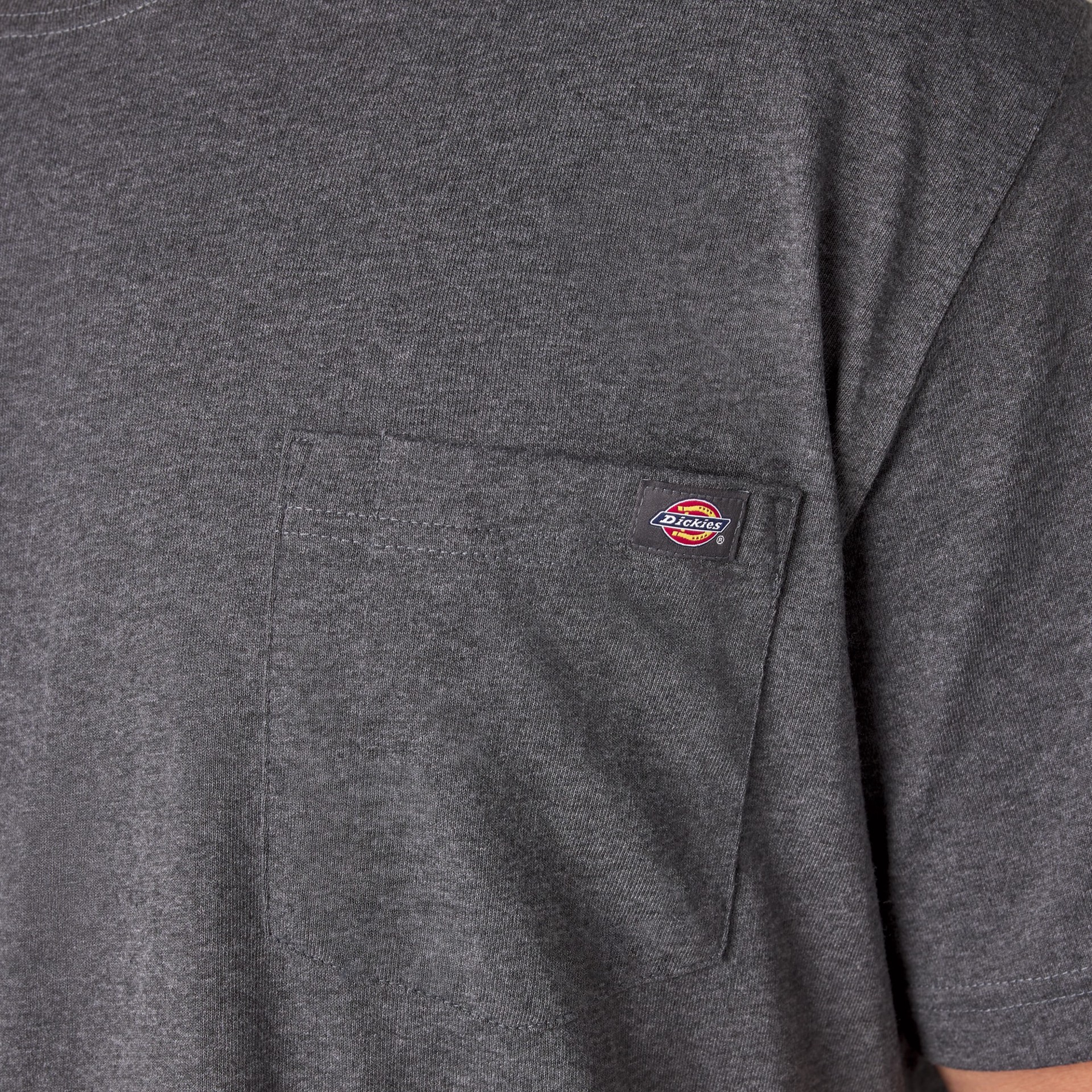 slide 4 of 4, Dickies Men's Gray Heavy weight Twill Short sleeve Solid T-shirt ( Large ), 1 ct