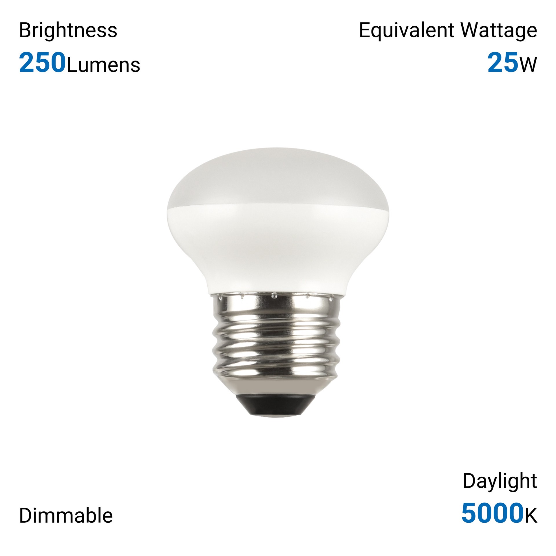 slide 5 of 6, Utilitech Led light bulb 25 -Watt EQ R14 Daylight E26 Dimmable LED Spot Flood Light Bulb 2 -Pack, 1 ct