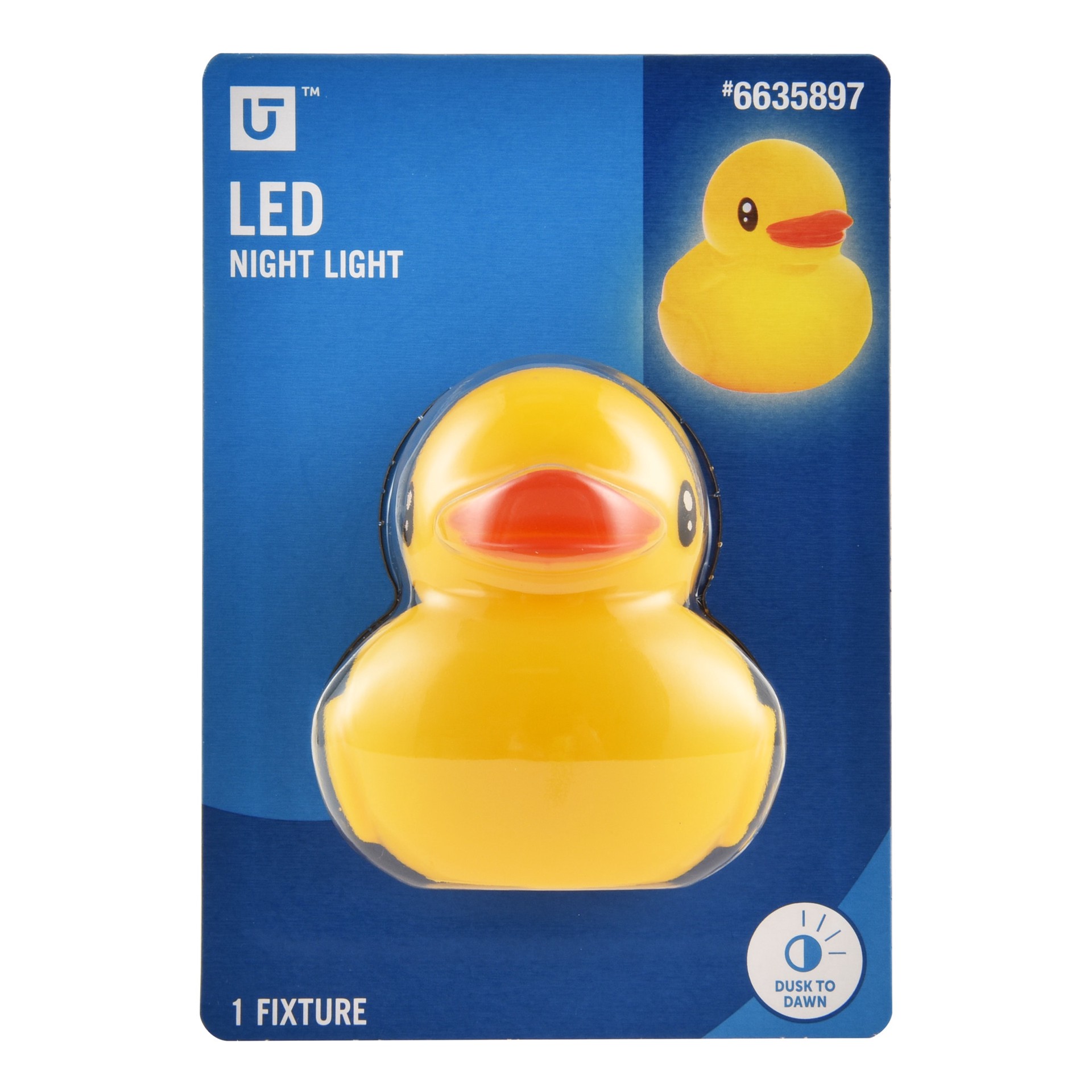 slide 1 of 6, Utilitech Yellow LED Auto On/Off Night Light, 1 ct