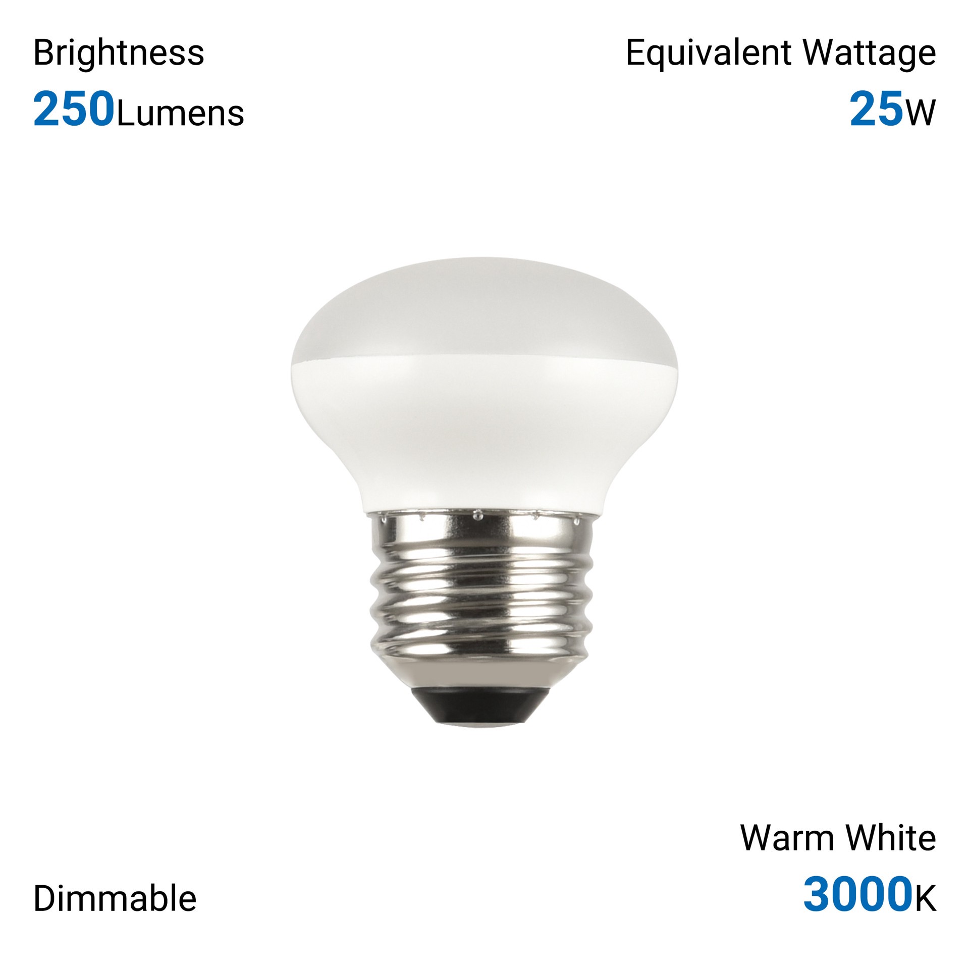 slide 5 of 6, Utilitech Led light bulb 25 -Watt EQ R14 Warm white E26 Dimmable LED Spot Flood Light Bulb 2 -Pack, 1 ct