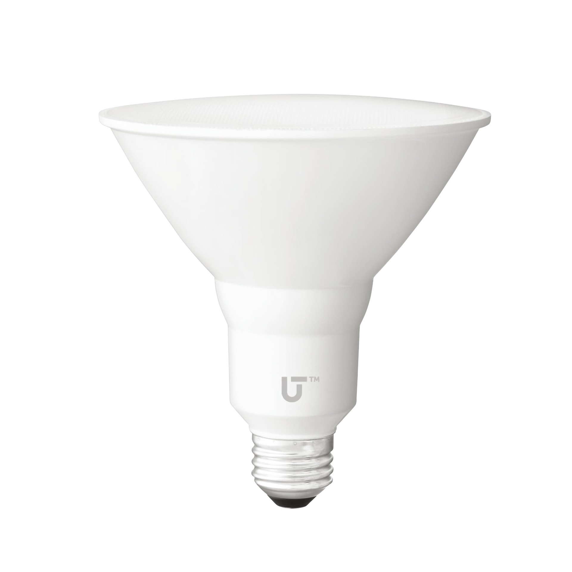 slide 3 of 6, Utilitech 90 -Watt EQ PAR38 Warm white E26 Dimmable LED General purpose Light Bulb 4 -Pack, 1 ct