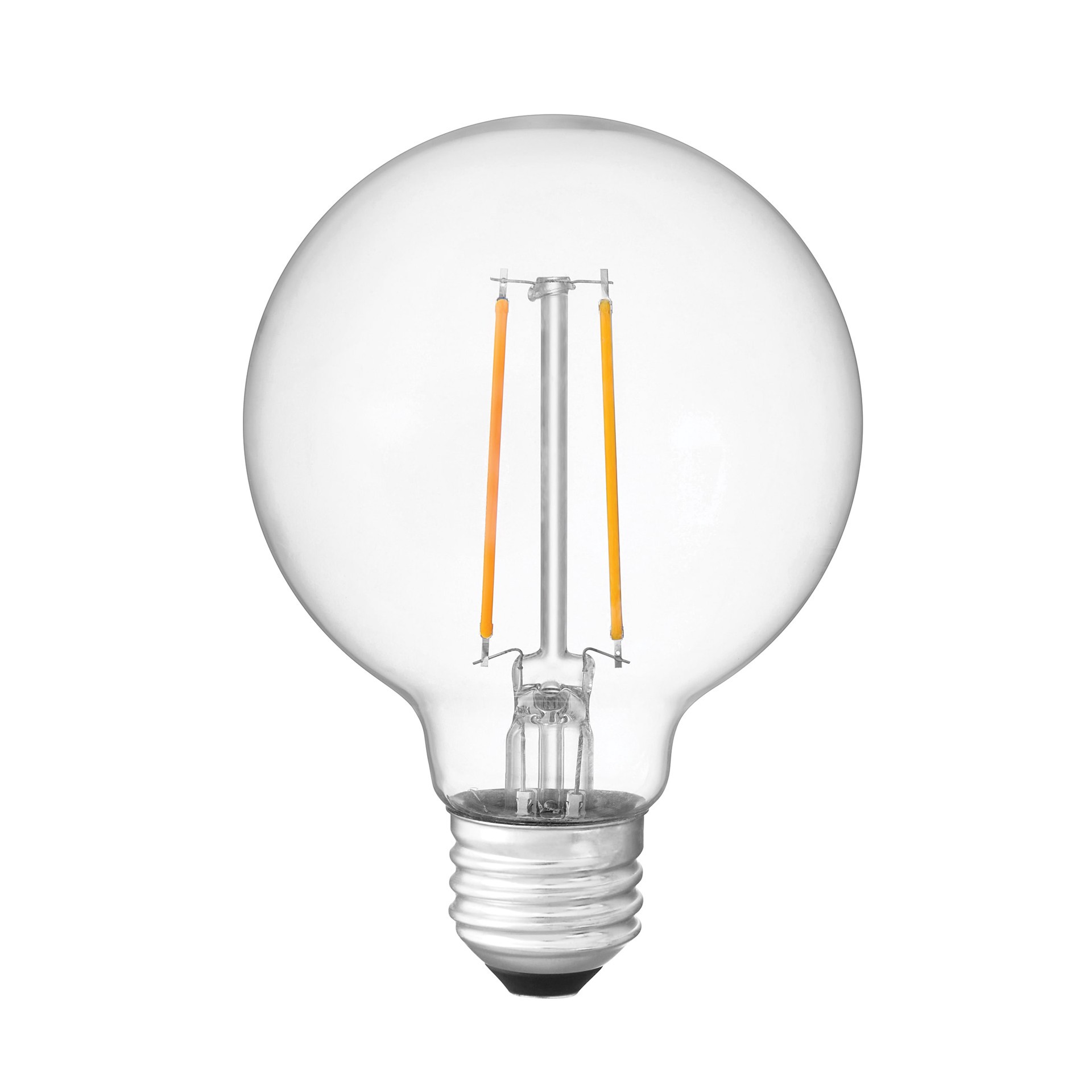 slide 4 of 6, Utilitech 40 -Watt EQ G25 Warm white E26 Dimmable LED General purpose Light Bulb 2 -Pack, 1 ct