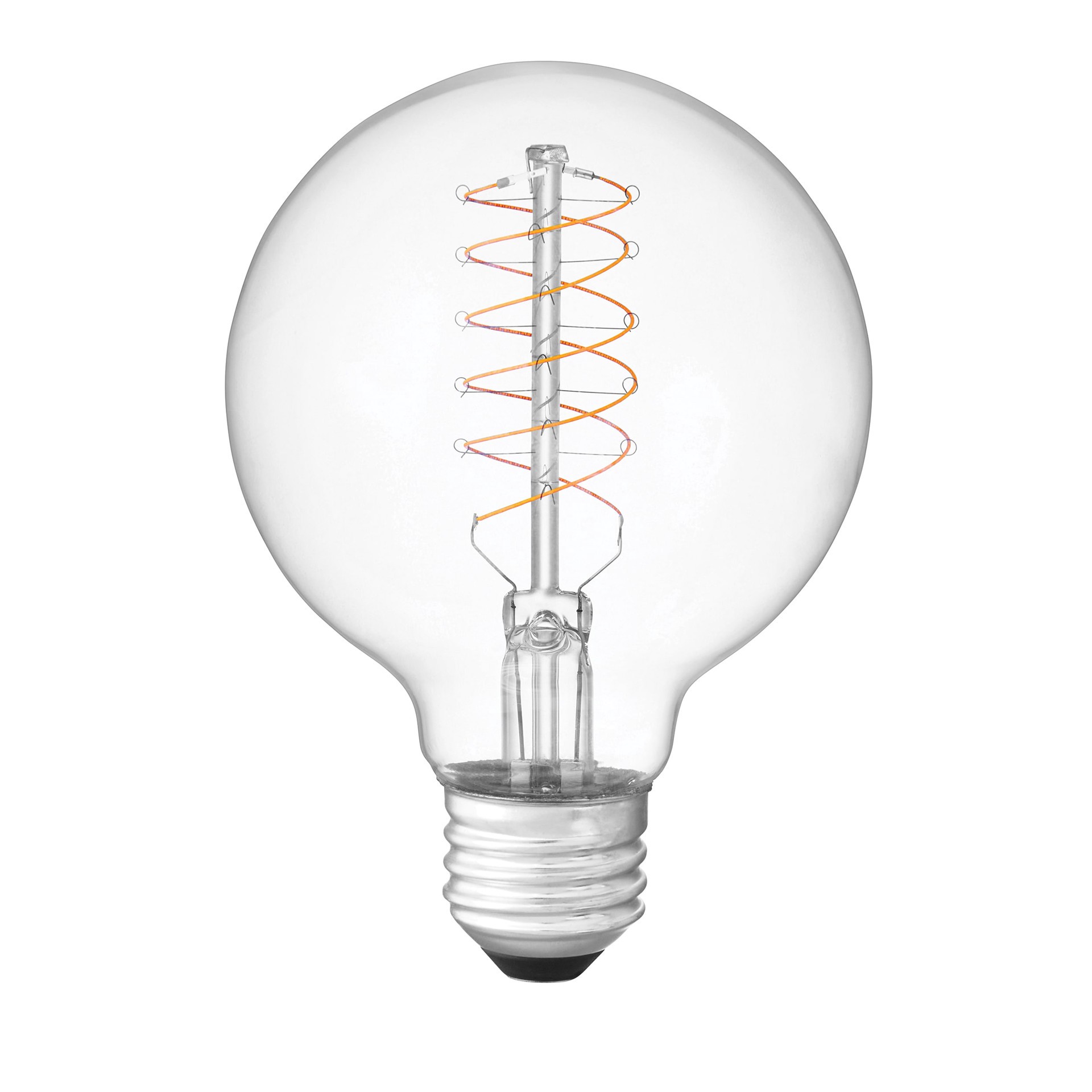 slide 4 of 6, Utilitech 60 -Watt EQ G25 Daylight E26 Dimmable LED General purpose Light Bulb 2 -Pack, 1 ct