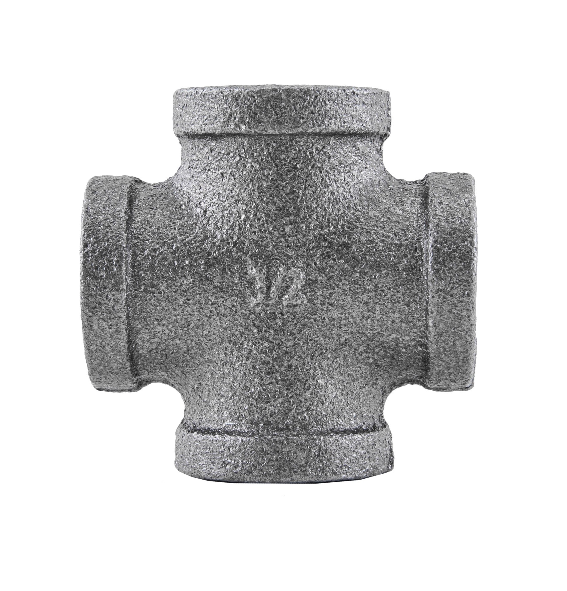 slide 2 of 6, RELIABILT 1/2-in 90-Degree Black Iron Cross Tee, 1 ct