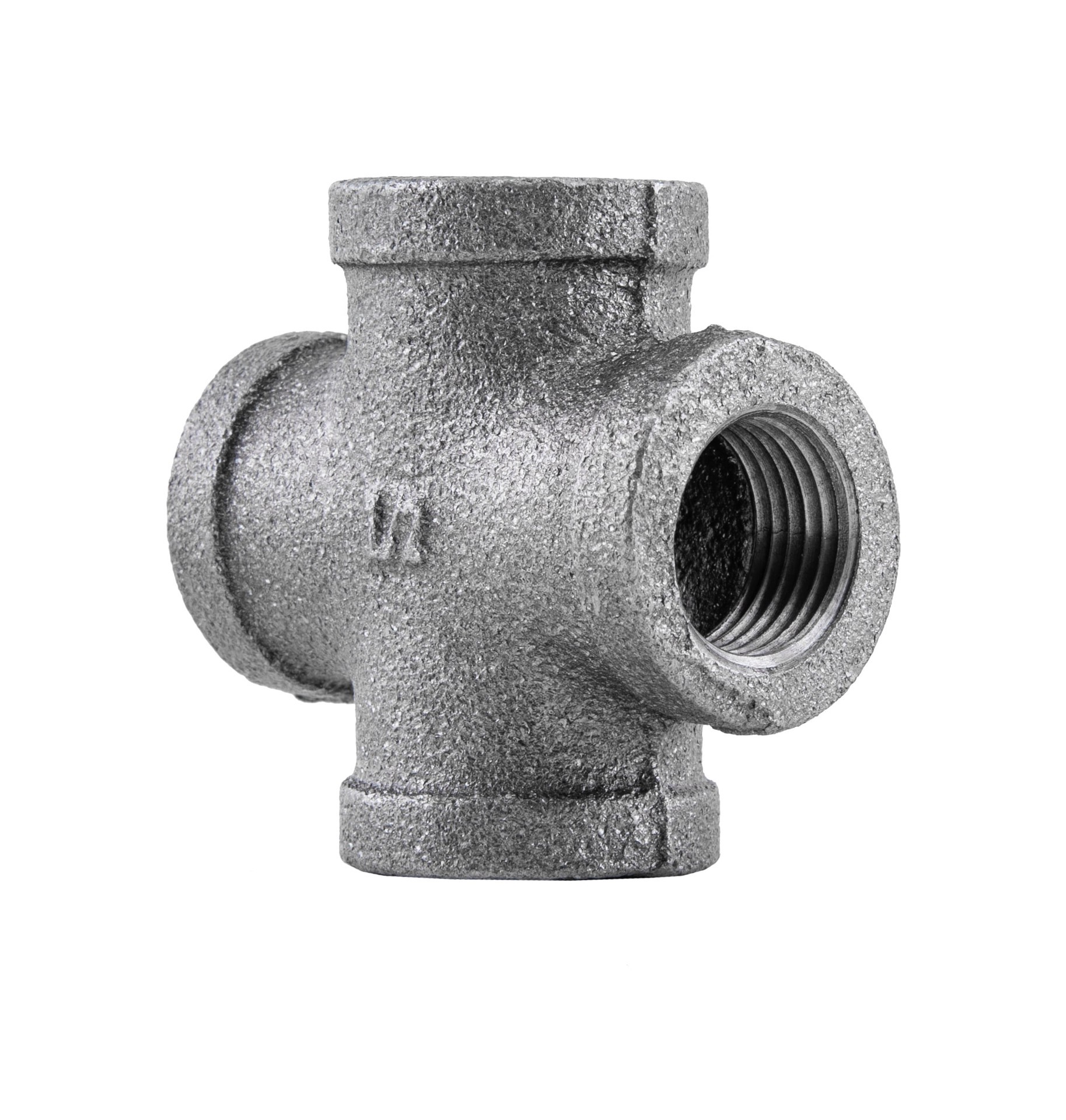 slide 3 of 6, RELIABILT 1/2-in 90-Degree Black Iron Cross Tee, 1 ct