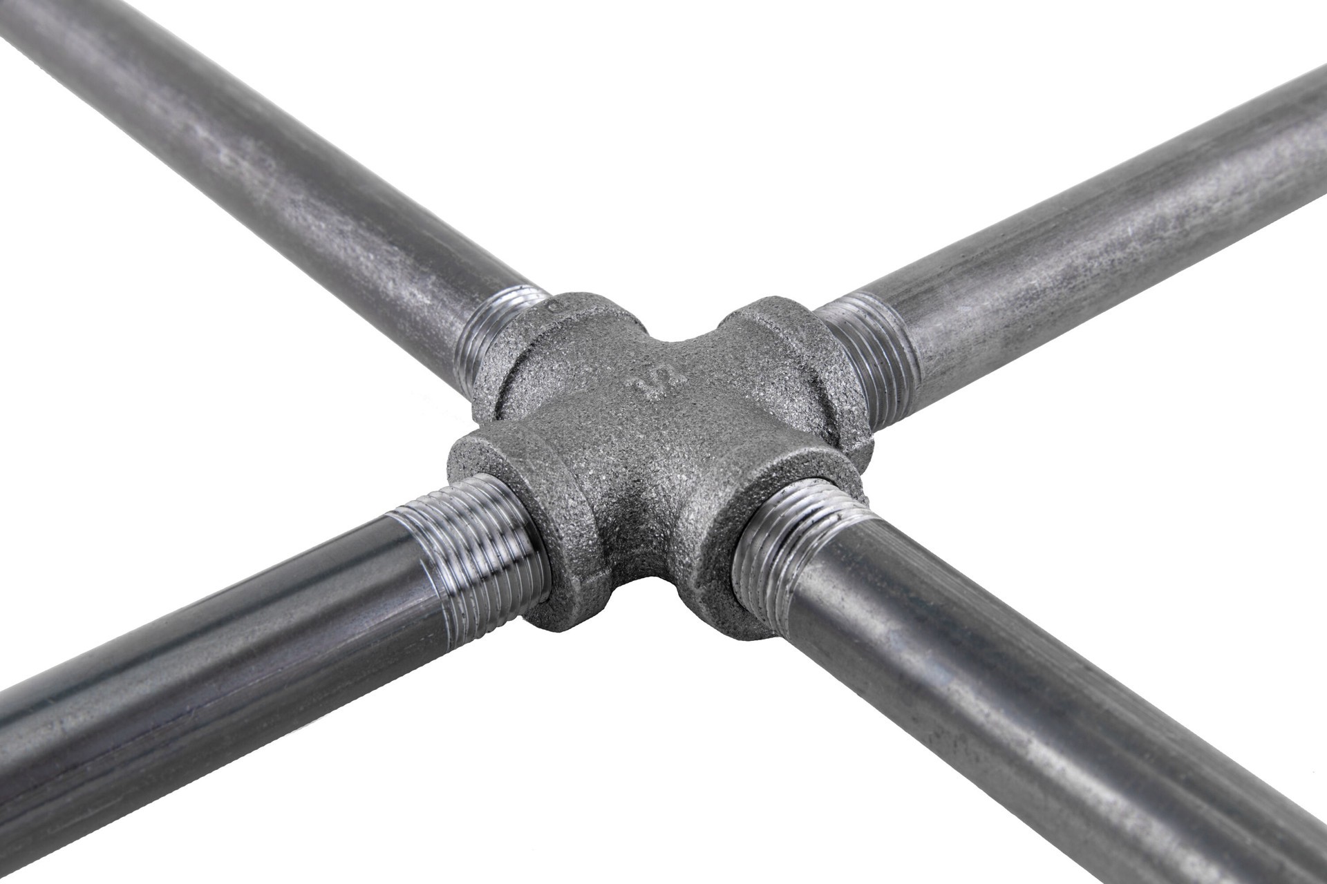 slide 6 of 6, RELIABILT 1/2-in 90-Degree Black Iron Cross Tee, 1 ct