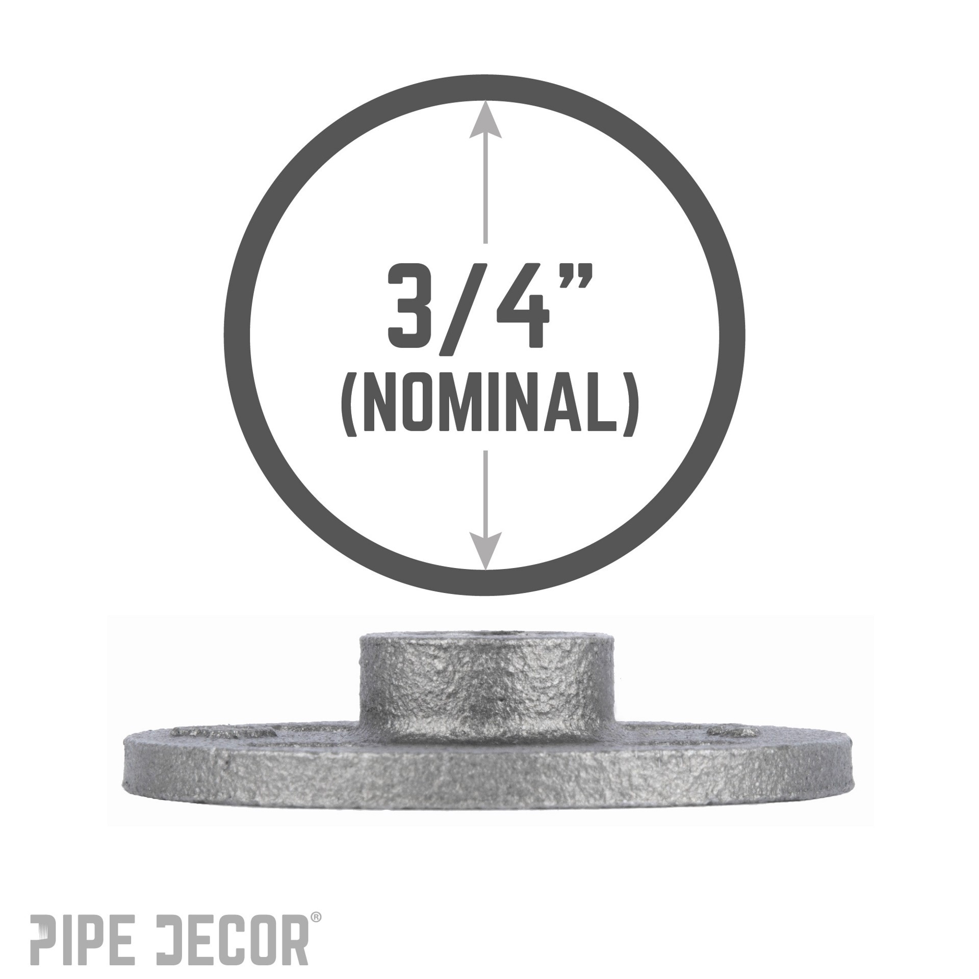 slide 6 of 6, RELIABILT 3/4-in Black Floor Flange, 1 ct