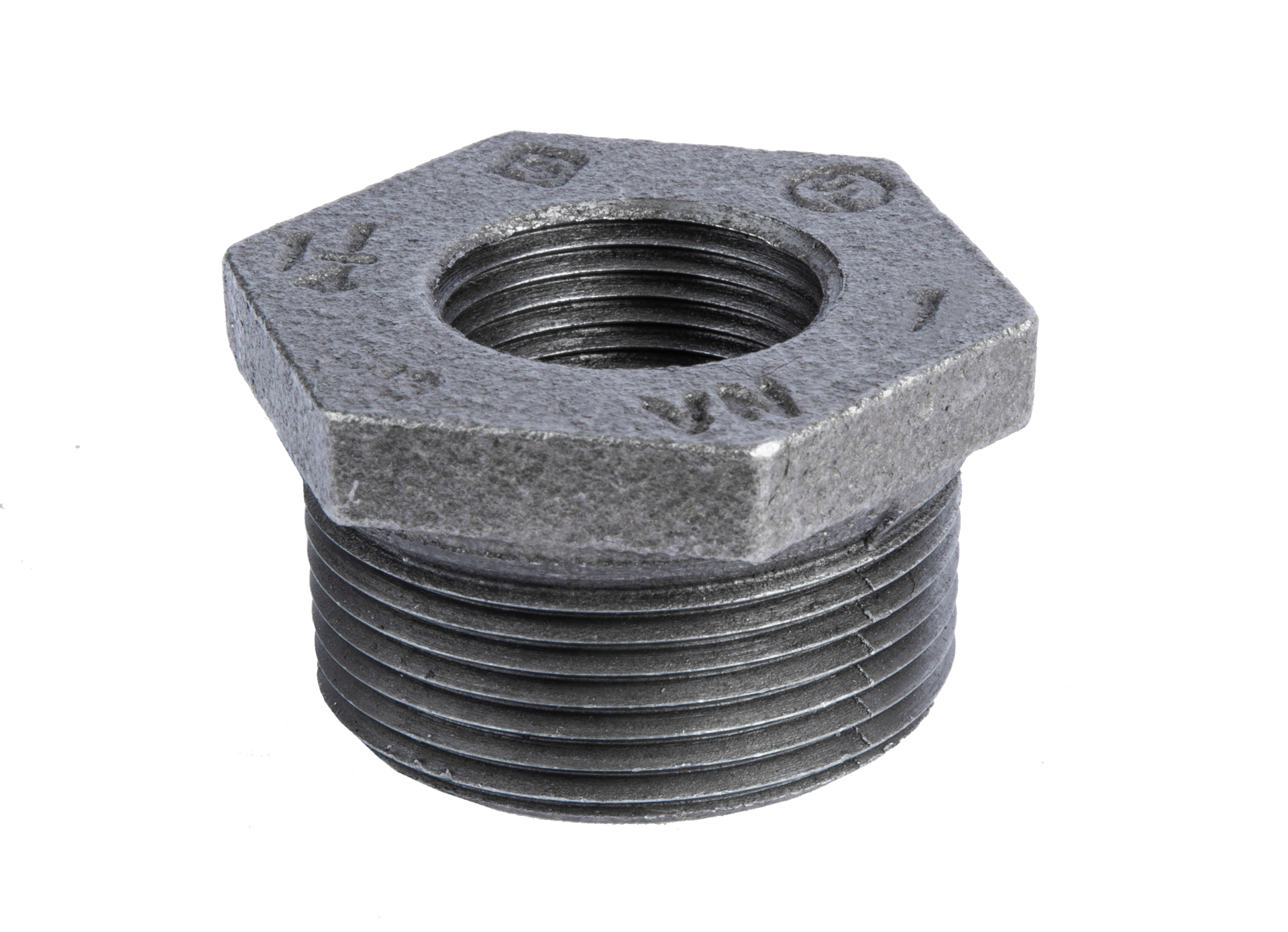 slide 3 of 6, RELIABILT 1-1/4-in x 1-in Black Hex Bushing, 1 ct