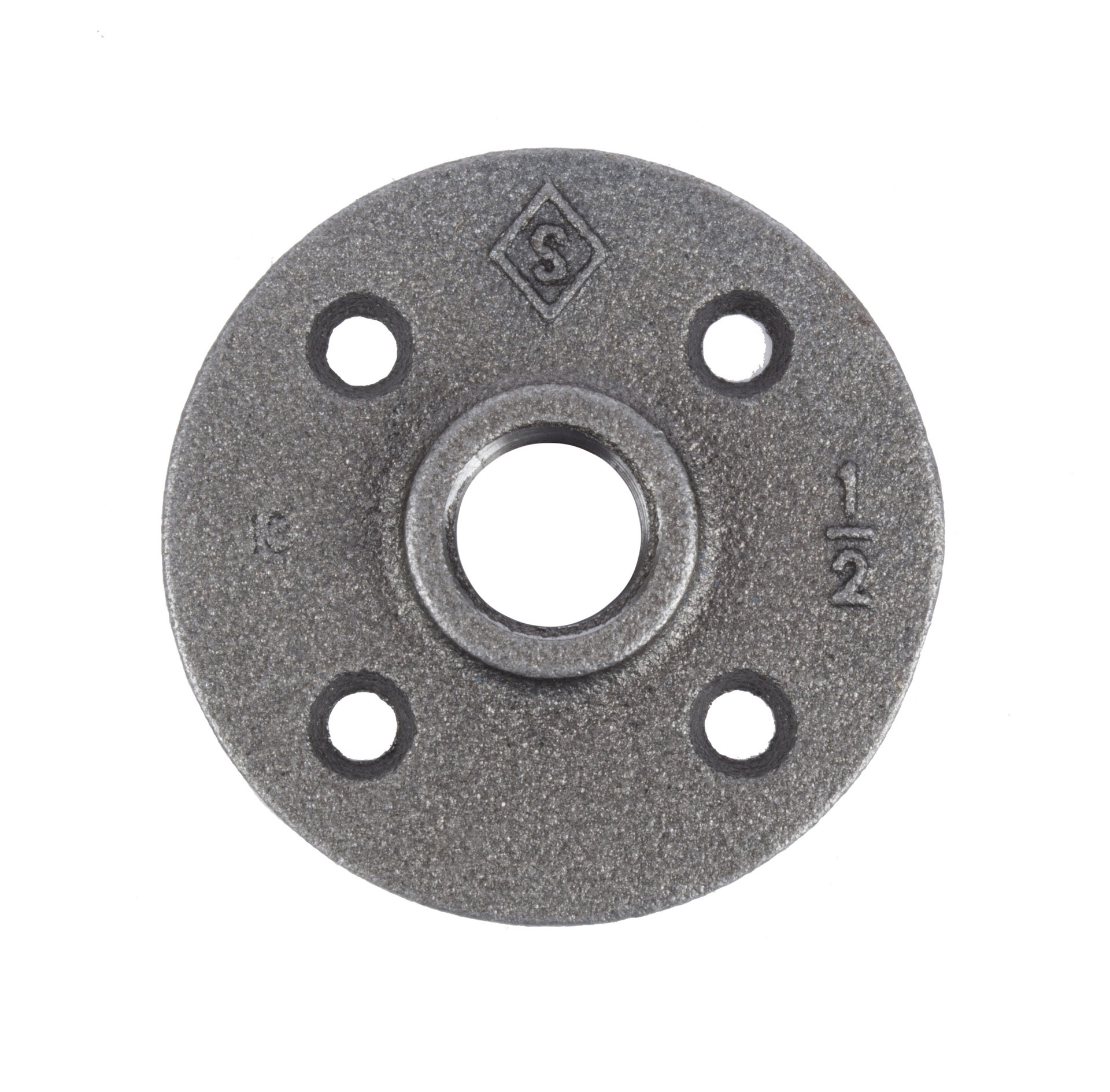 slide 4 of 6, RELIABILT 1/2-in Black Floor Flange, 1 ct