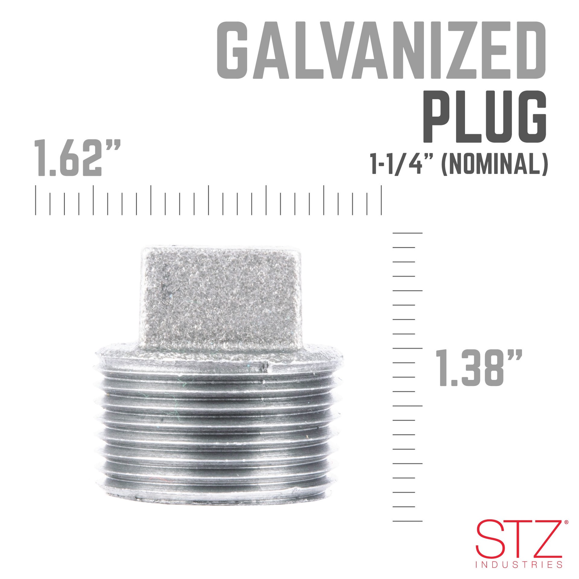 slide 6 of 6, RELIABILT 1-1/4-in Galvanized Plug, 1 ct