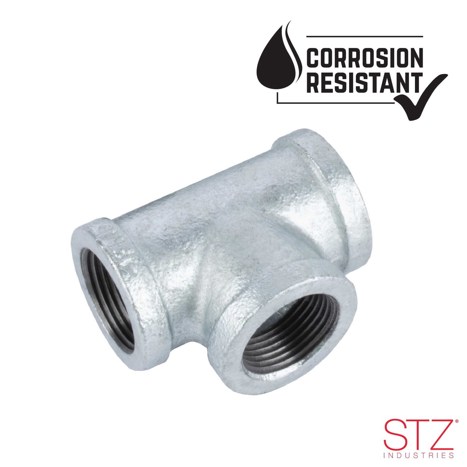 slide 5 of 6, RELIABILT 1/4-in Galvanized Tee, 1 ct