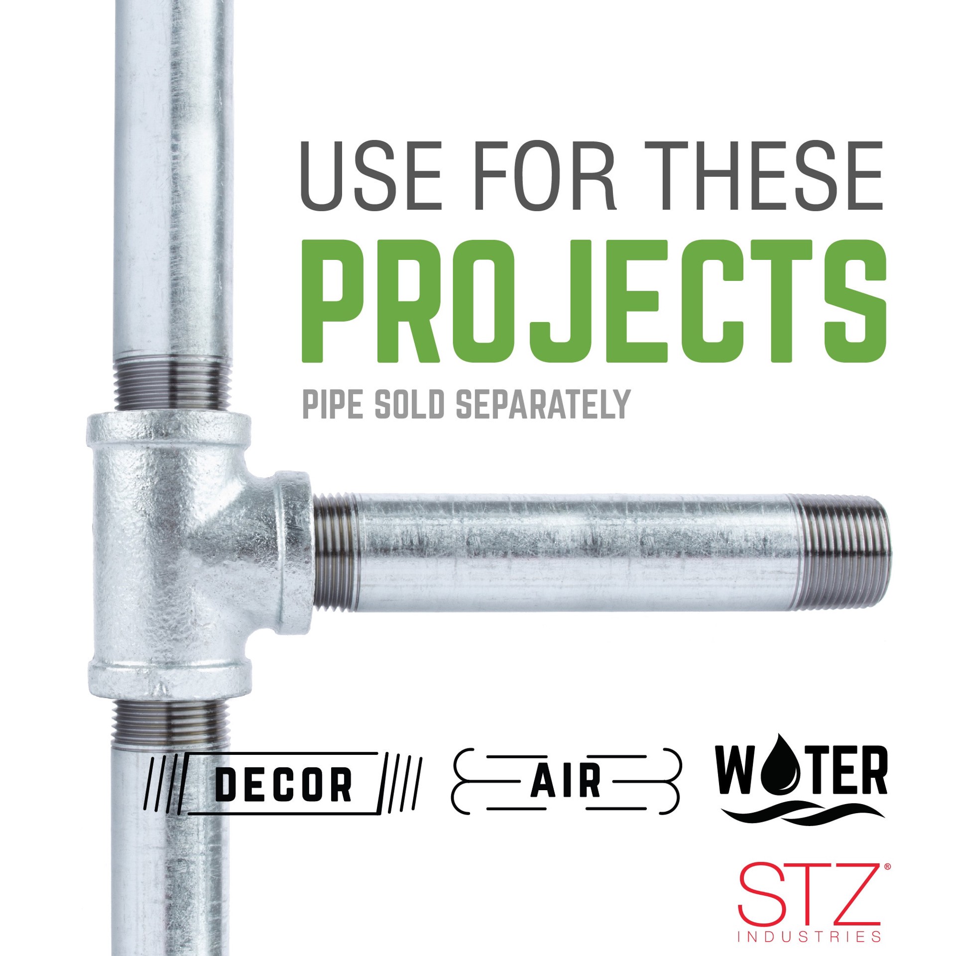 slide 6 of 6, RELIABILT 1/4-in Galvanized Tee, 1 ct