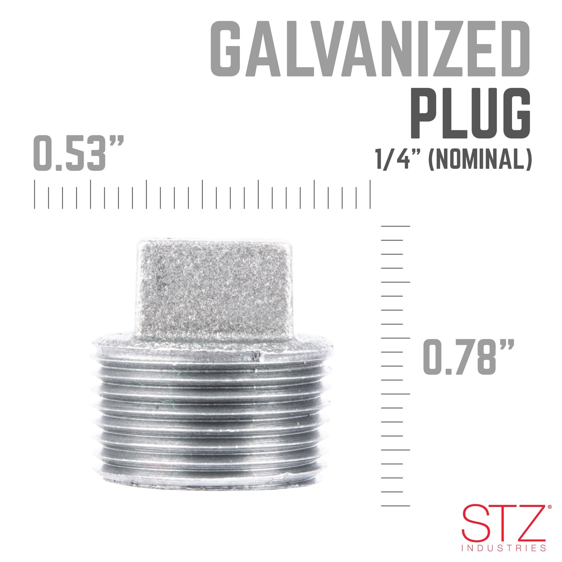 slide 3 of 6, RELIABILT 1/4-in Galvanized Plug, 1 ct