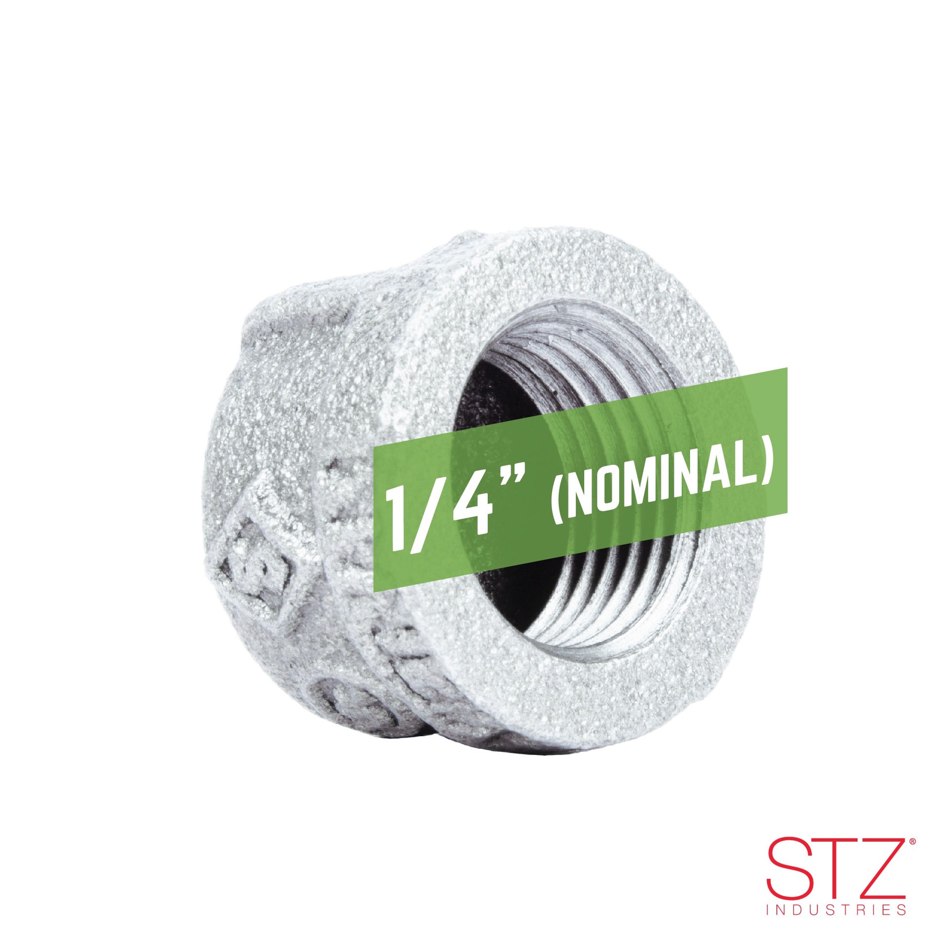 slide 4 of 6, RELIABILT 1/4-in Galvanized Cap, 1 ct