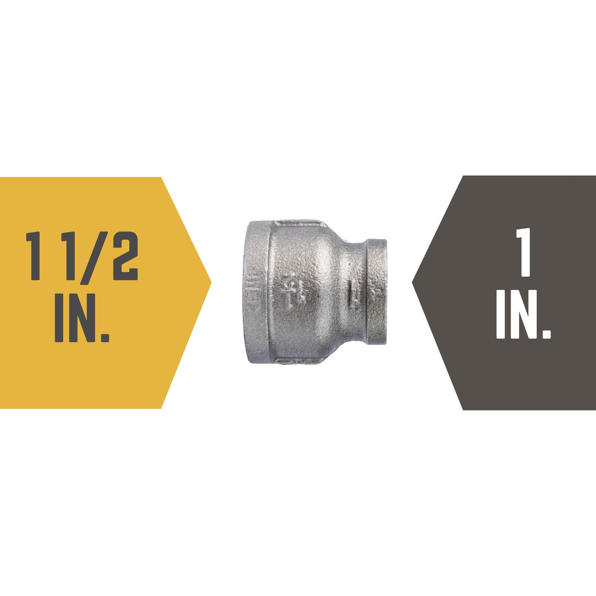 slide 4 of 6, RELIABILT 1-1/2-in Black Iron Coupling, 1 ct