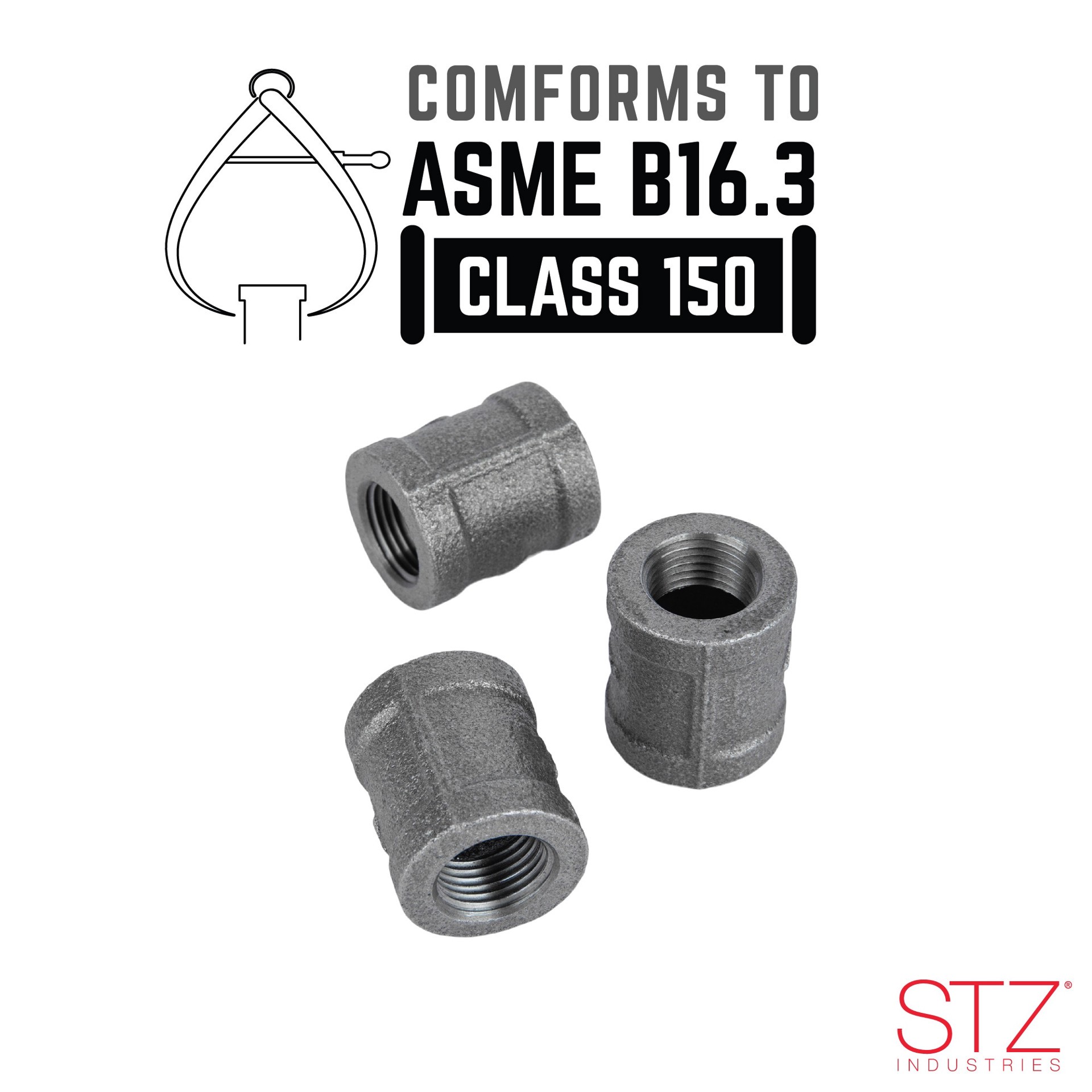 slide 3 of 6, RELIABILT 1/4-in Black Coupling, 1 ct