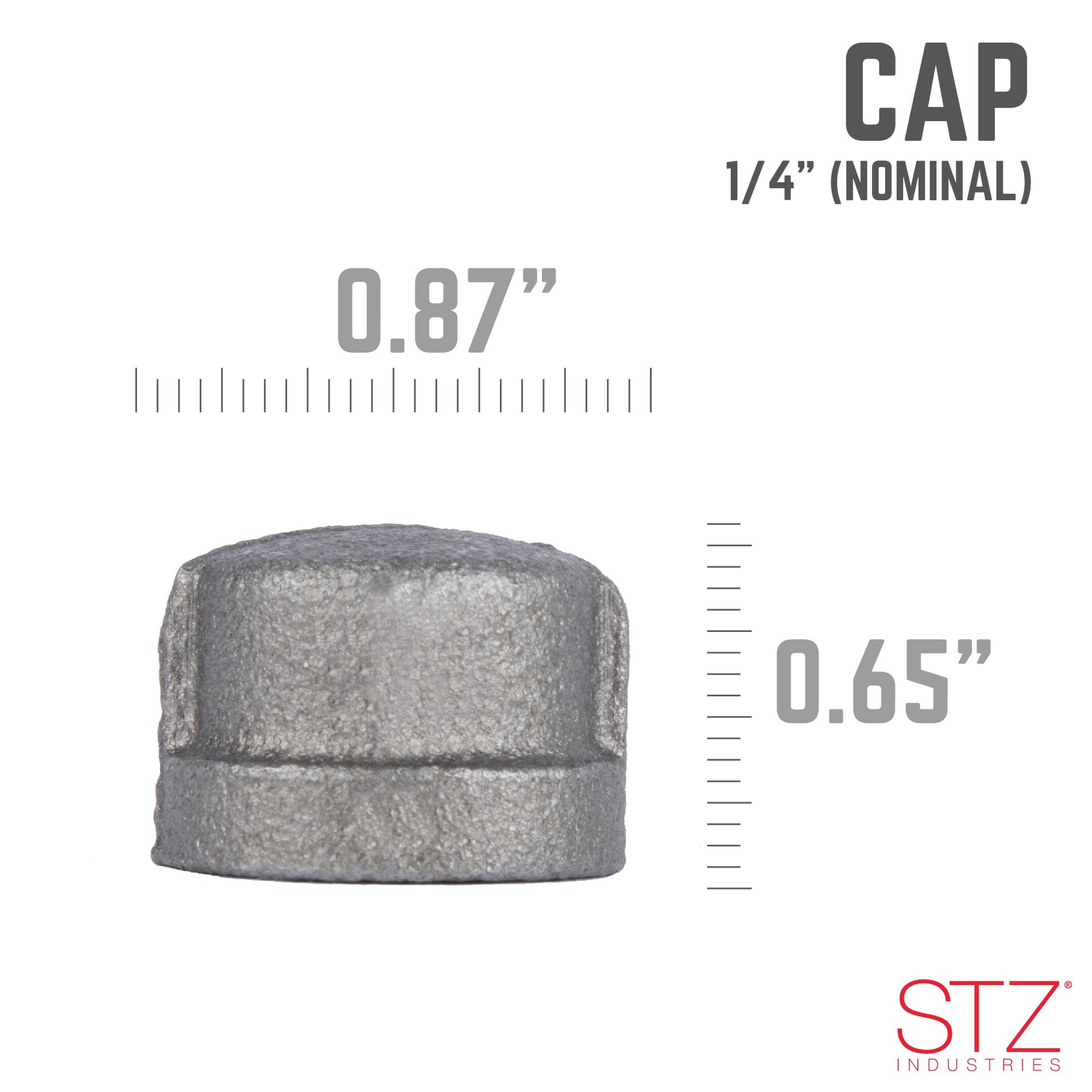 slide 6 of 6, RELIABILT 1/4-in Black Cap, 1 ct