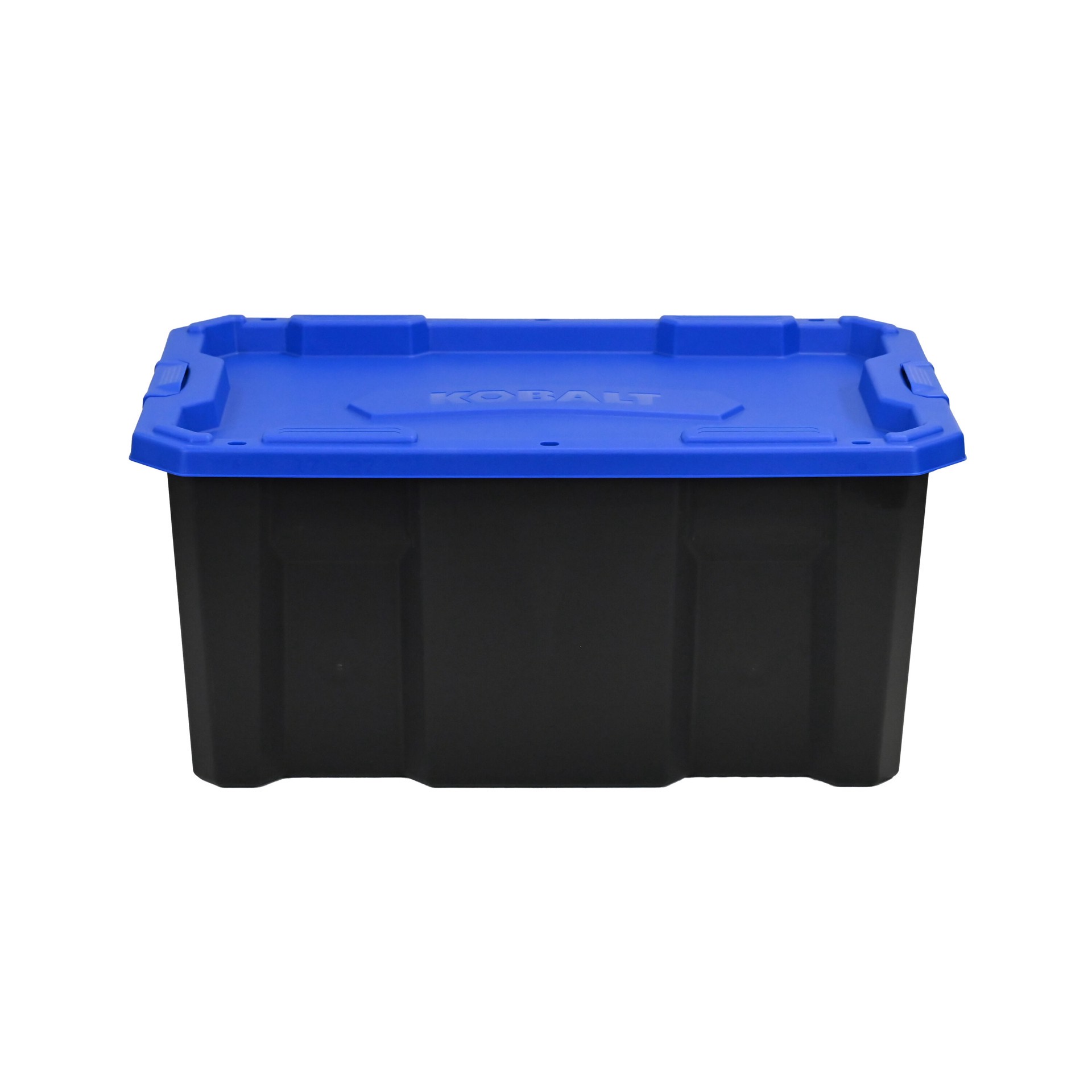 slide 4 of 6, Kobalt Large 27 -Gallons ( 108 -Quarts ) Black Heavy Duty Stackable Tote with Latching Lid, 1 ct