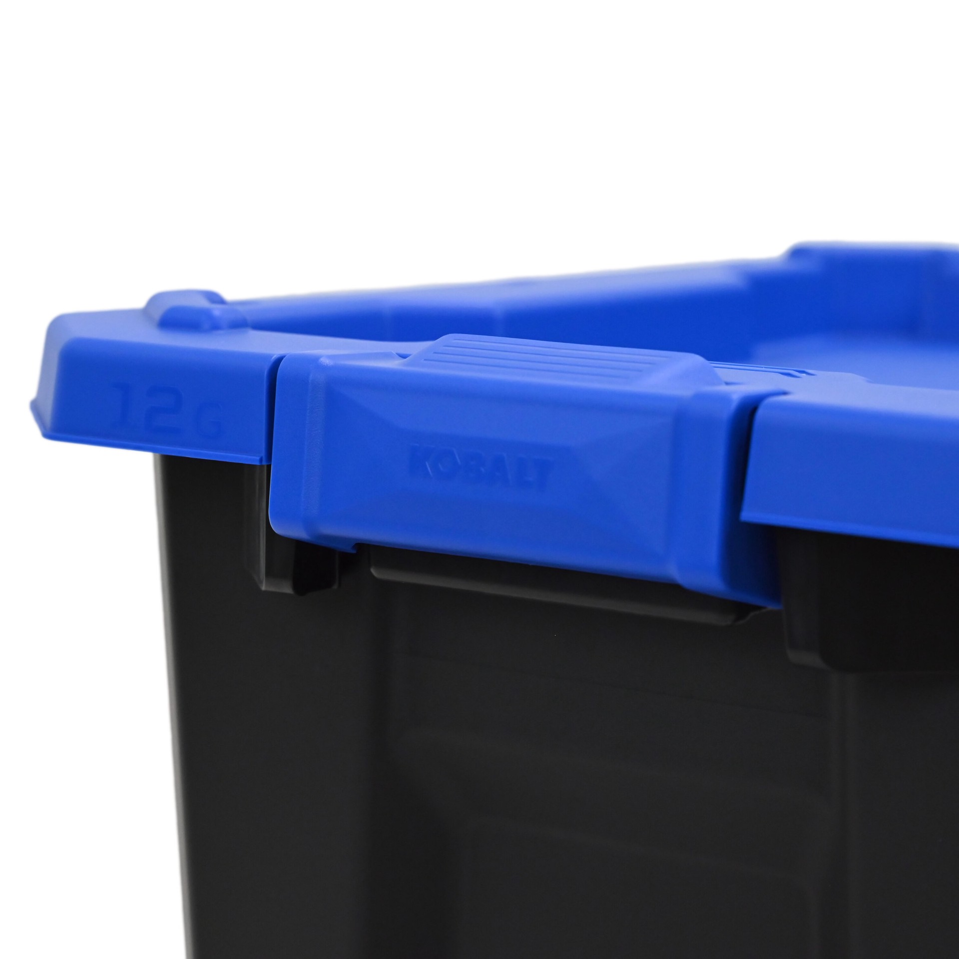 slide 5 of 6, Kobalt X-large 40 -Gallons ( 160 -Quarts ) Black Heavy Duty Stackable Tote with Latching Lid, 1 ct