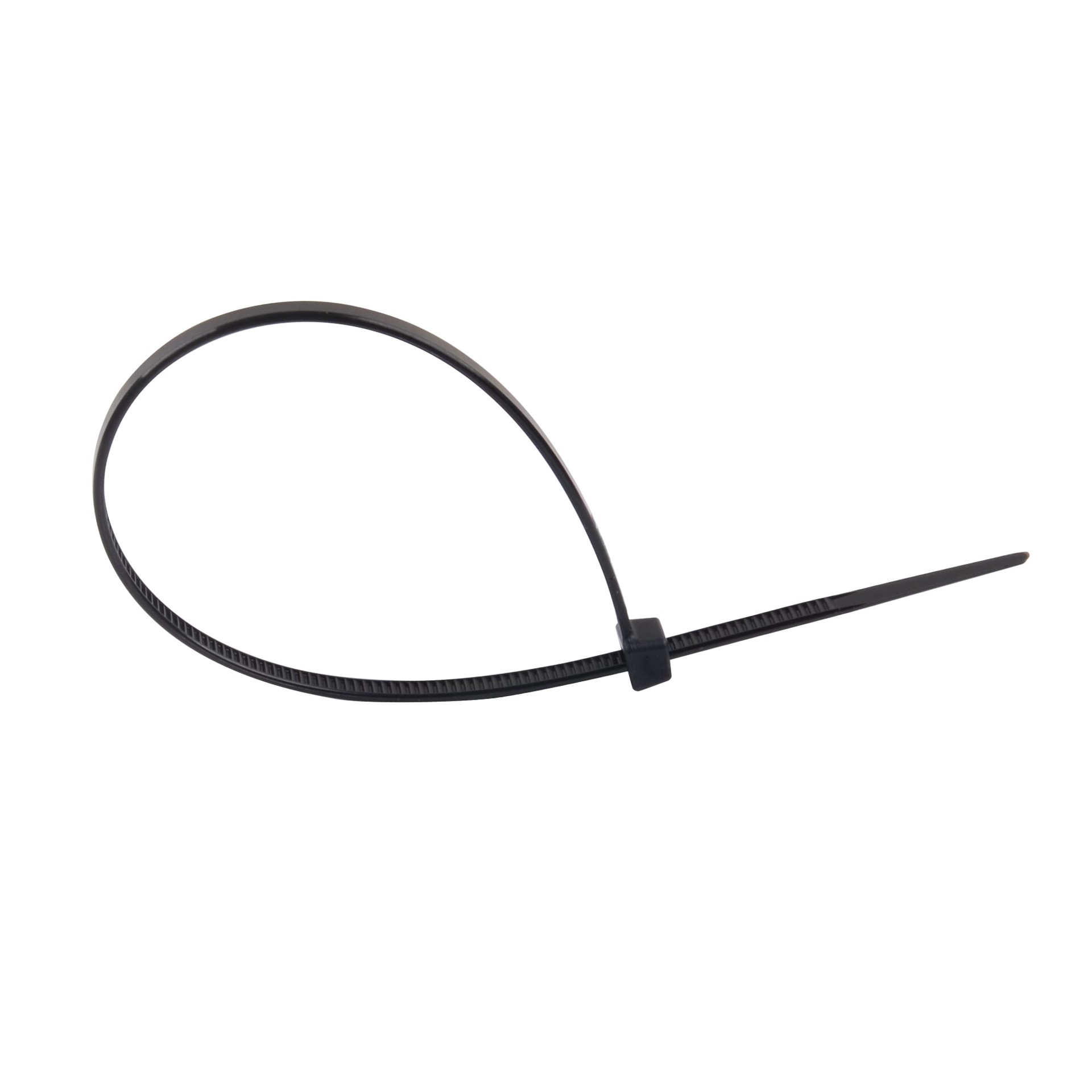 slide 6 of 6, Lowe's Essentials 8-in 40-lb Tensile Strength Nylon Zip ties Black with UV Protection 50 -Pack, 1 ct