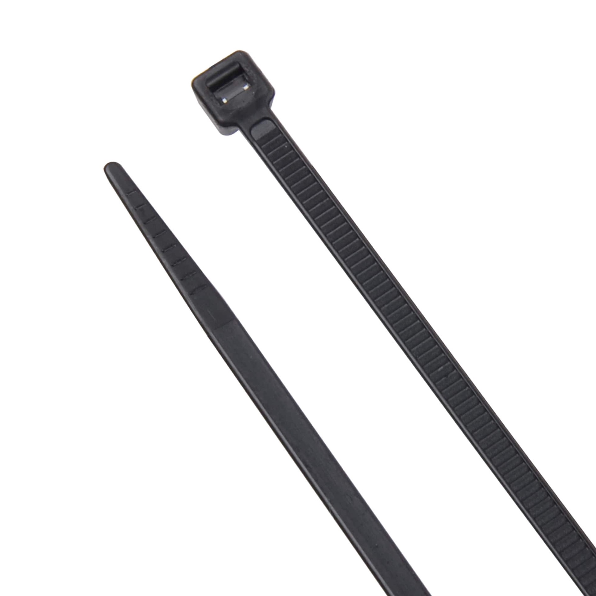 slide 5 of 6, Lowe's Essentials 8-in 40-lb Tensile Strength Nylon Zip ties Black with UV Protection 50 -Pack, 1 ct