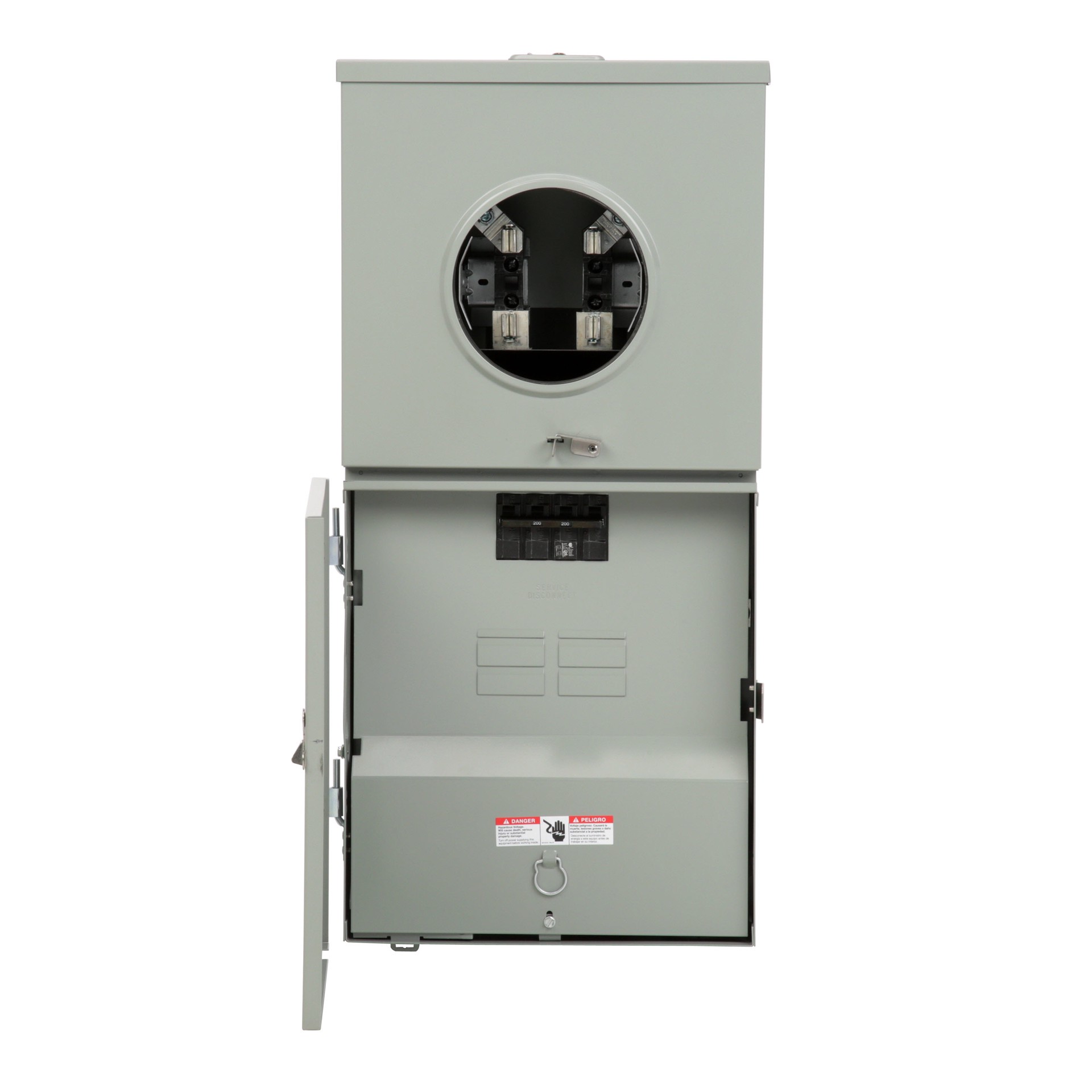 slide 2 of 4, Siemens 200 -Amp 4 -Spaces 8 -Circuit Outdoor Main Breaker Meter Combo Load Center, 1 ct