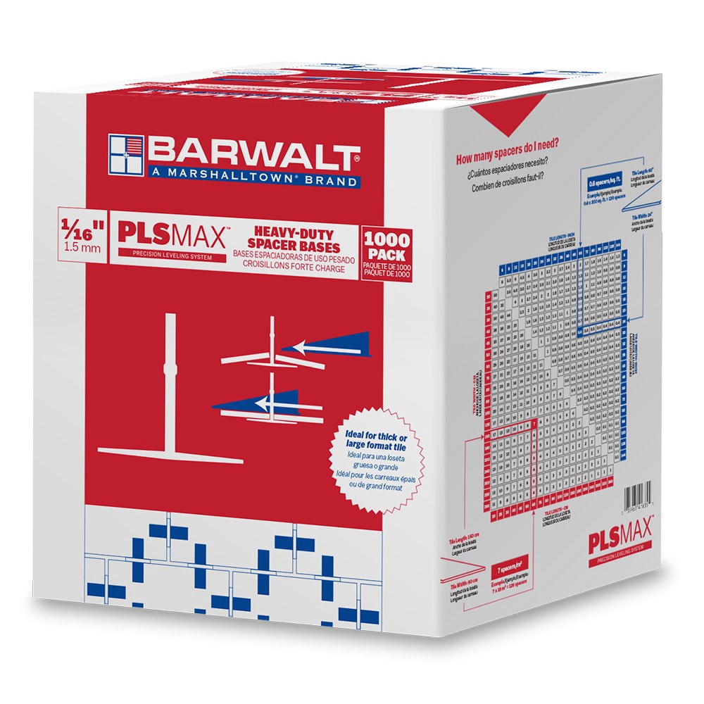 slide 2 of 6, BARWALT 1/16-in Plastic Wedge Tile Spacer and Leveling System 1000 -Pack, 1 ct