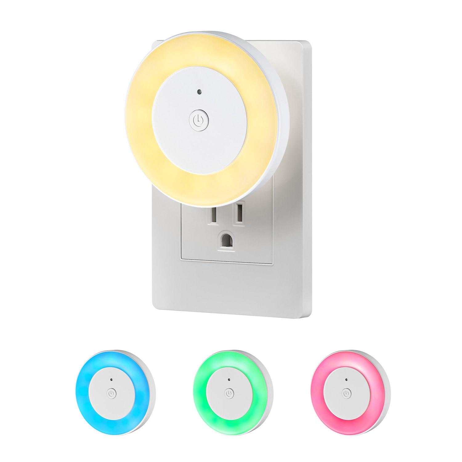 slide 2 of 6, Utilitech White LED Auto On/Off Night Light, 1 ct