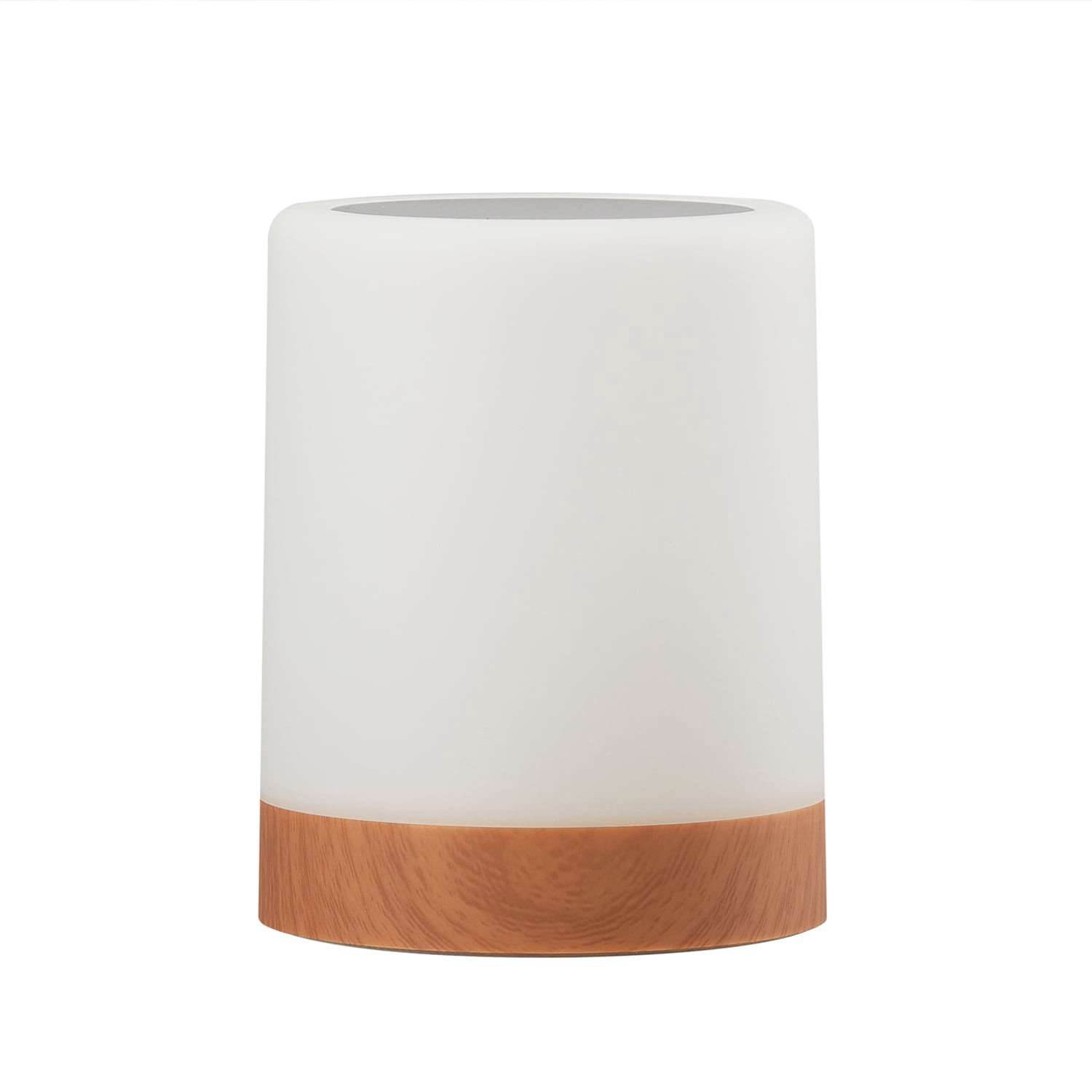 slide 1 of 6, Globe Electric White color, wood pattern bottom and matt finish LED Night Light, 1 ct