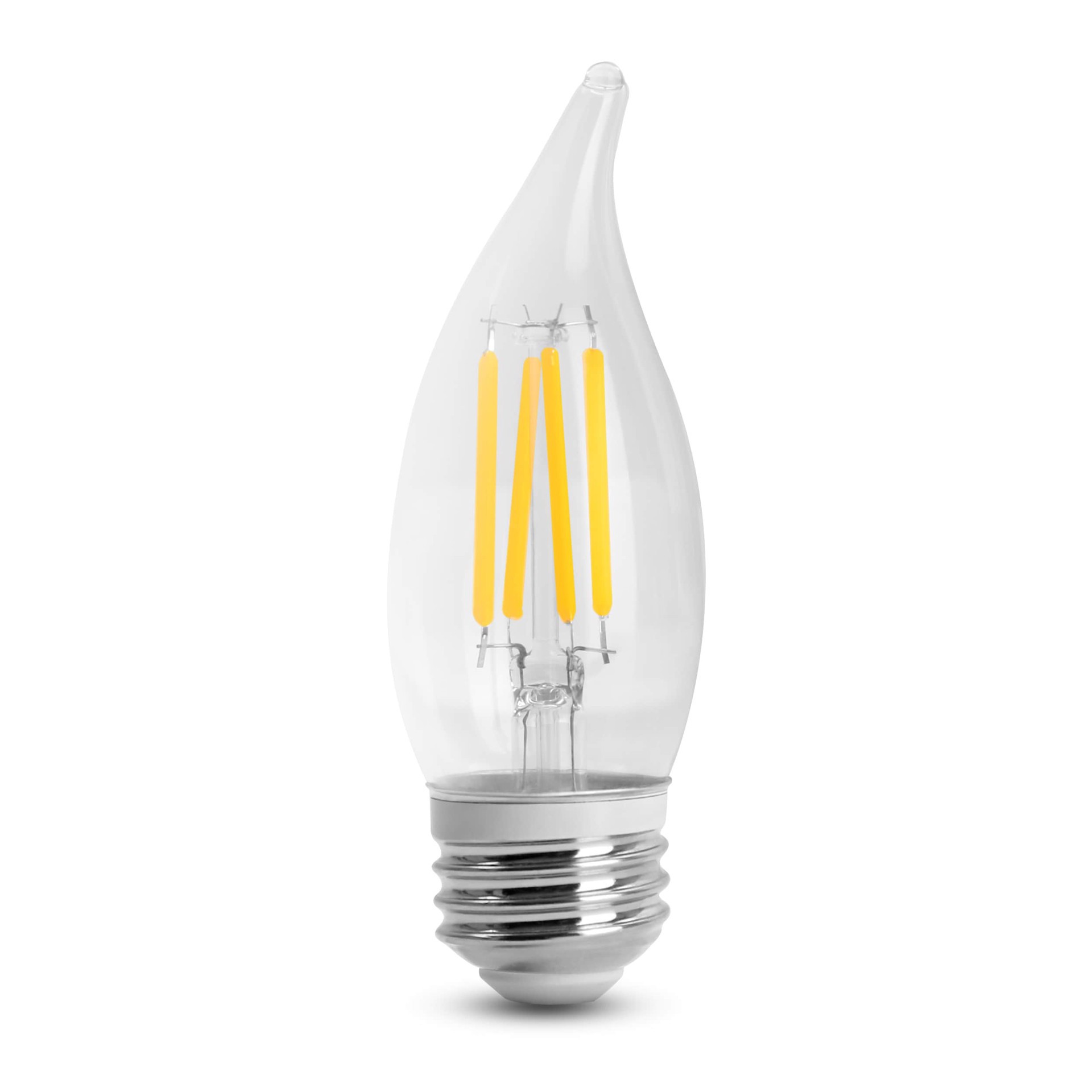 slide 3 of 6, Utilitech 40 -Watt EQ B10 Soft white E26 Dimmable LED Decorative Light Bulb 3 -Pack, 1 ct