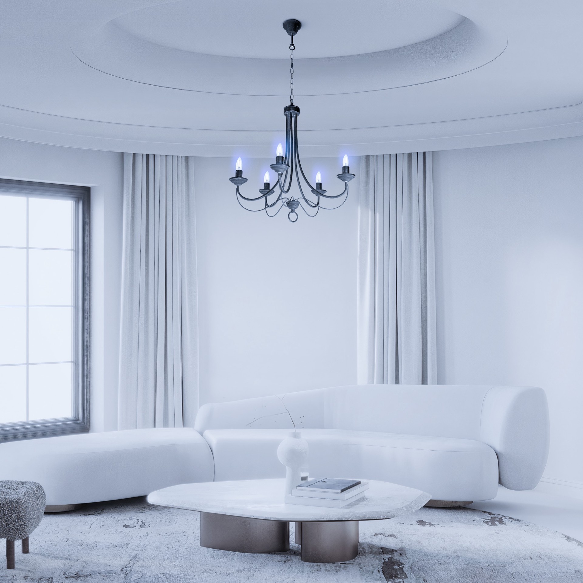 slide 5 of 6, Utilitech 40 -Watt EQ B10 Daylight Candelabra base (E-12) Dimmable LED Decorative Light Bulb 3 -Pack, 1 ct