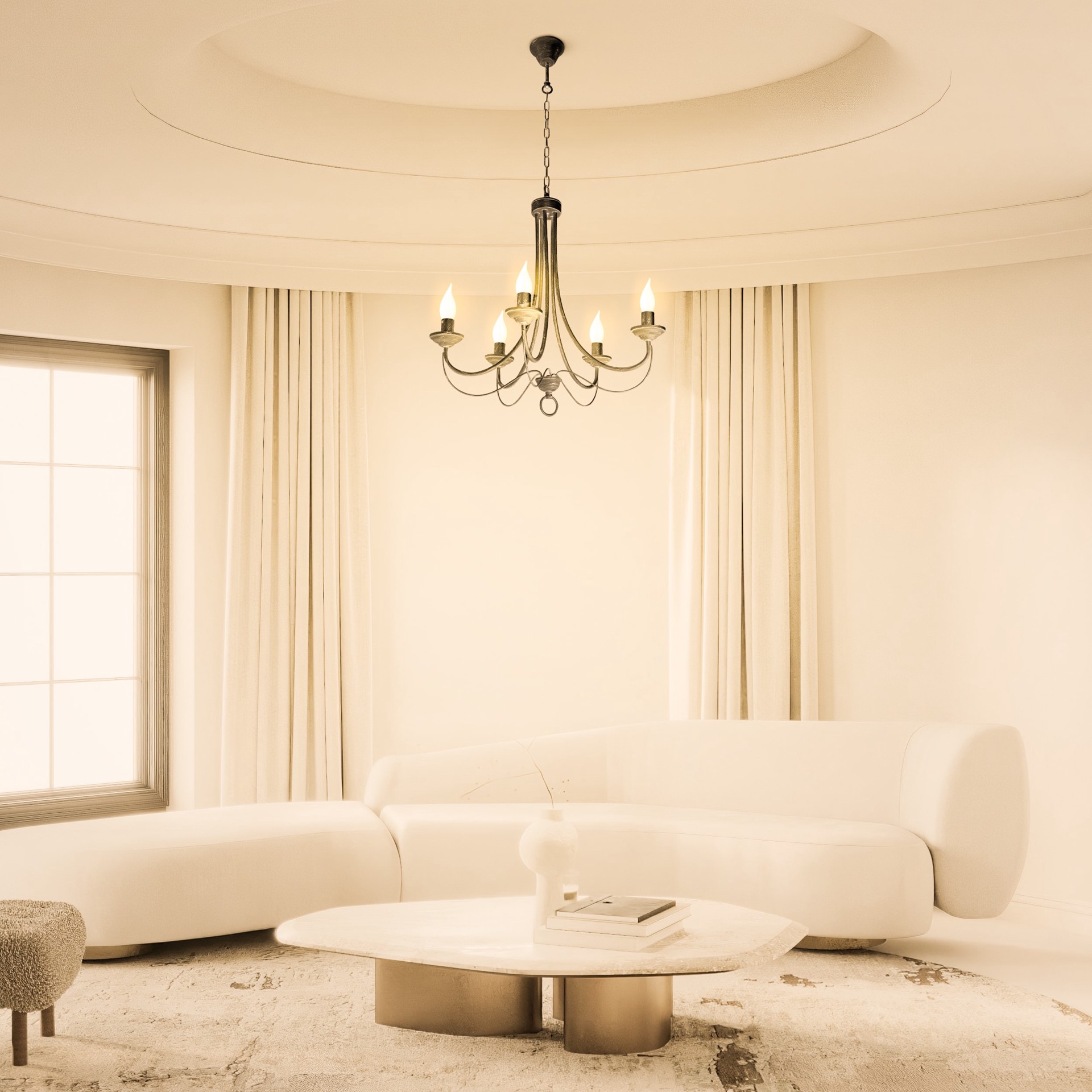 slide 5 of 6, Utilitech 60 -Watt EQ B10 Soft white Candelabra base (E-12) Dimmable LED Decorative Light Bulb 3 -Pack, 1 ct