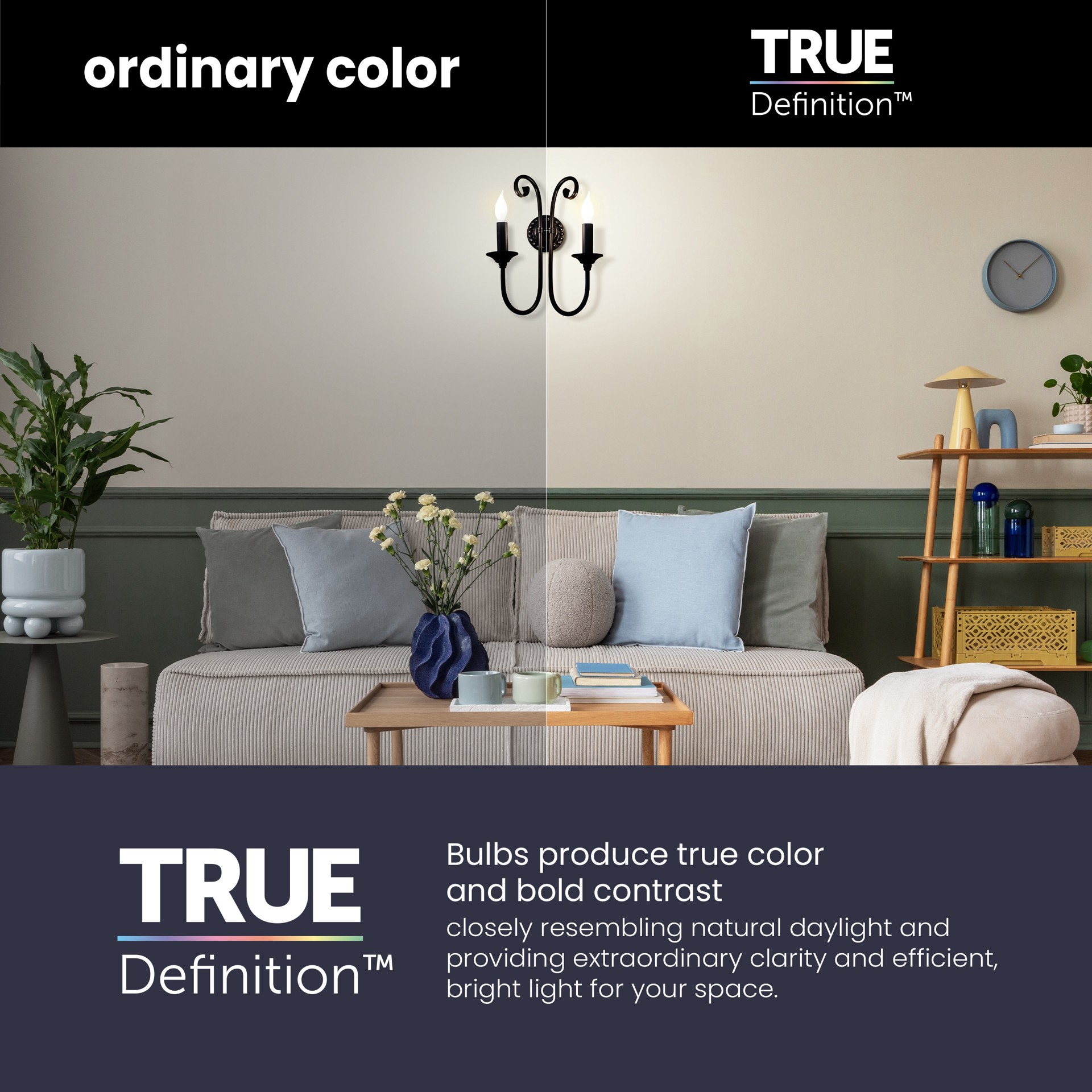 slide 6 of 6, Utilitech 60 -Watt EQ B10 Daylight Candelabra base (E-12) Dimmable LED Decorative Light Bulb 3 -Pack, 1 ct