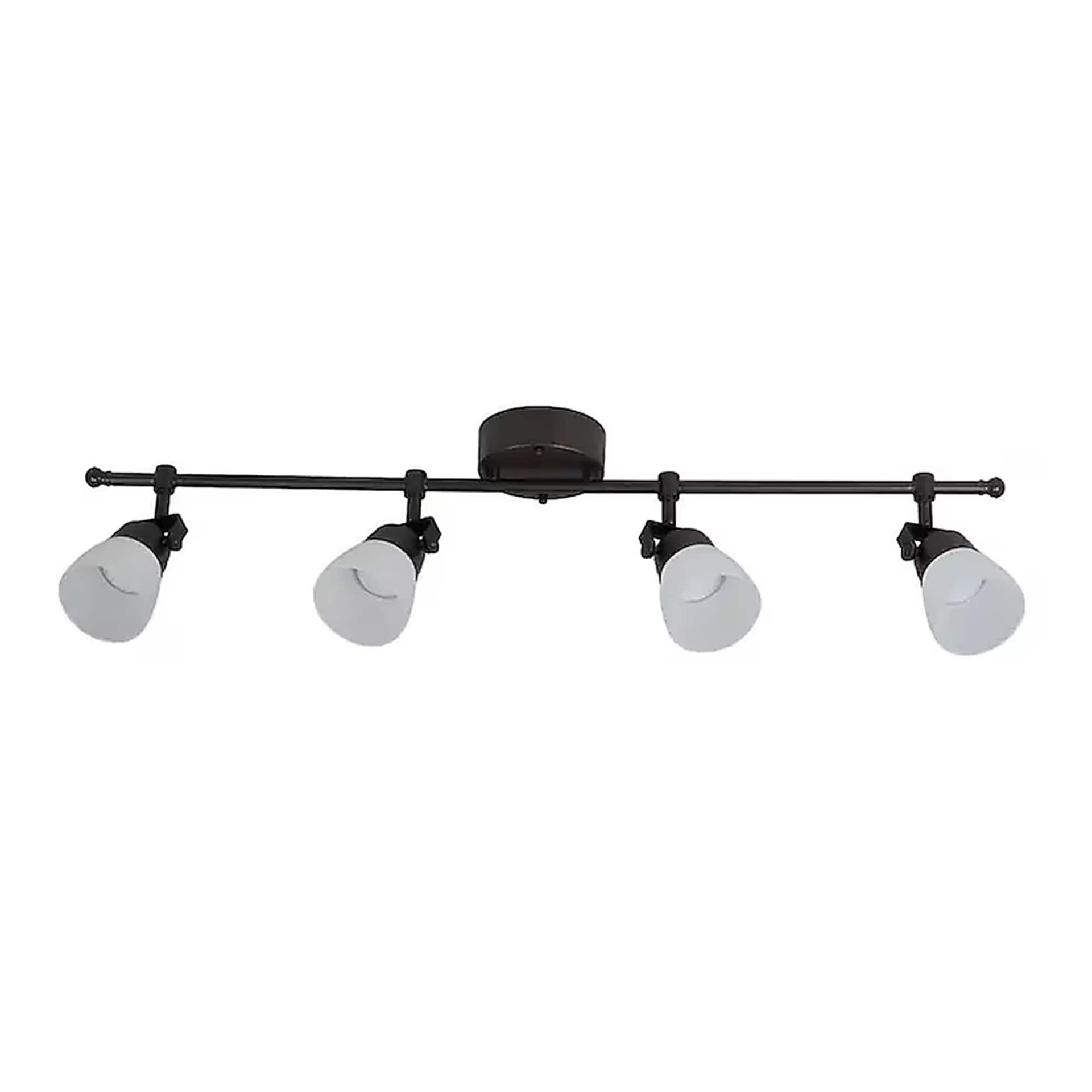 slide 1 of 1, allen + roth Tucana 32.99-in 4 -Light Bronze dimmable Integrated Traditional Track Bar, 1 ct