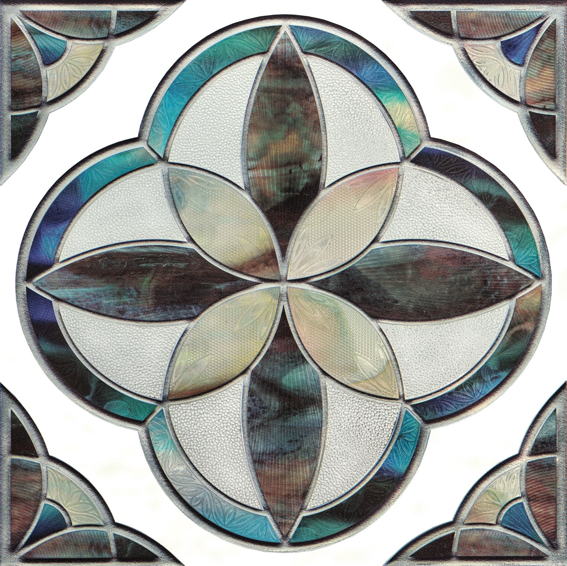 slide 1 of 5, Style Selections Pacific Accent 12-in x 12-in Textured Decorative Window Film, 1 ct